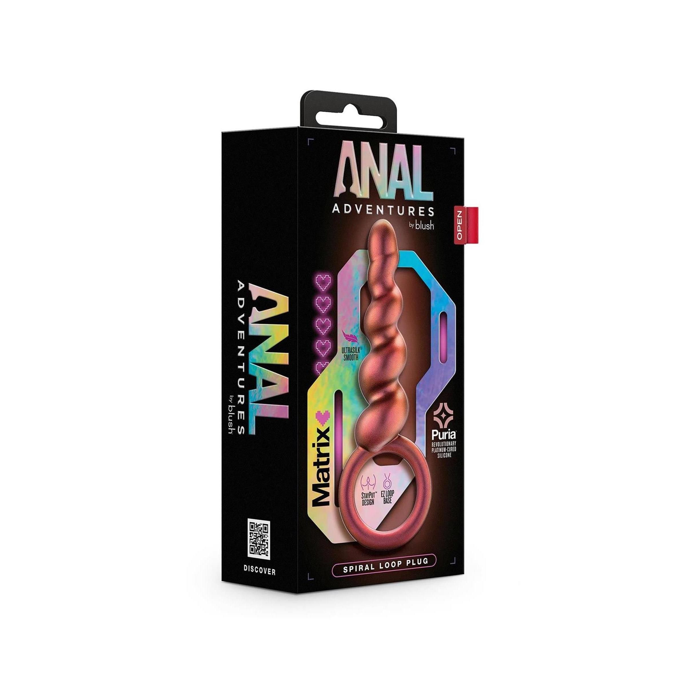 Blush - ANAL ADVENTURES MATRIX SPIRAL LOOP Plug COPPER