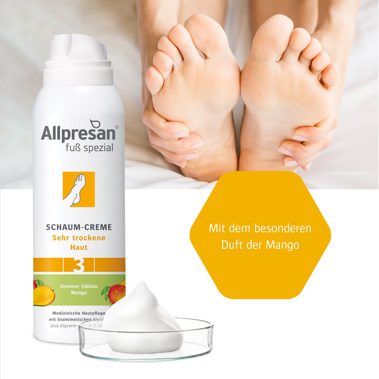 Allpresan Fuß spezial Schaum-Creme Nr. 3 Summer Edt. Mango