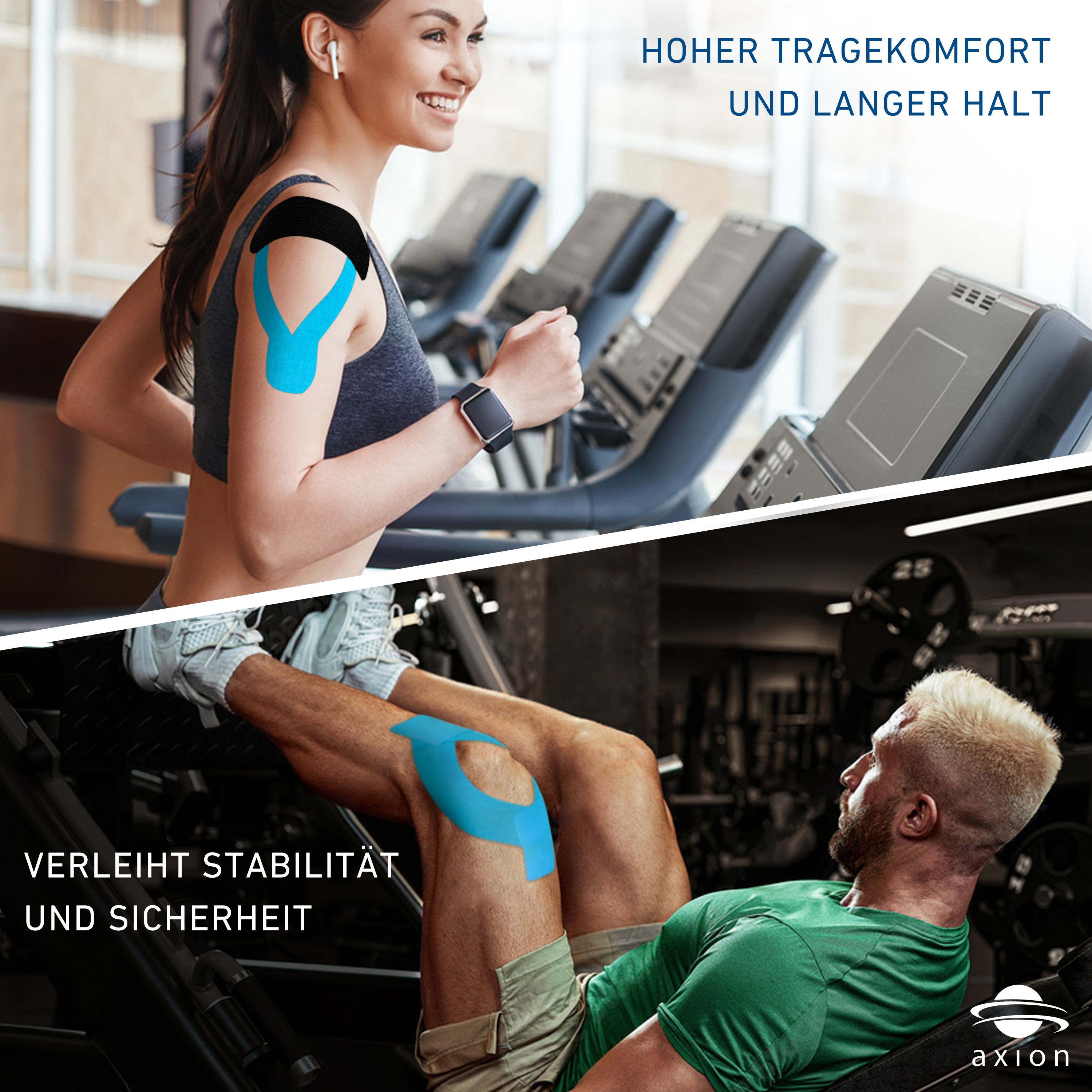 axion® Kinesiologie-Tapes  –  500 x 5 cm – in mehreren Farben