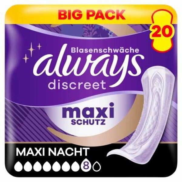 Always Multipack Discreet Inkontinenz-Einlagen Maxi