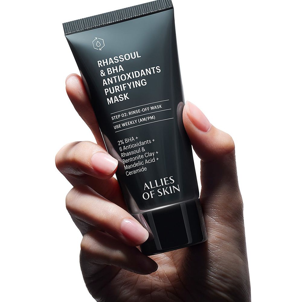 ALLIES OF SKIN Rhassoul and BHA Antioxidants Purifying Face mask