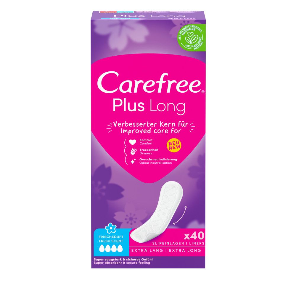 Carefree - Slipeinlagen "Plus Long" Frischeduft