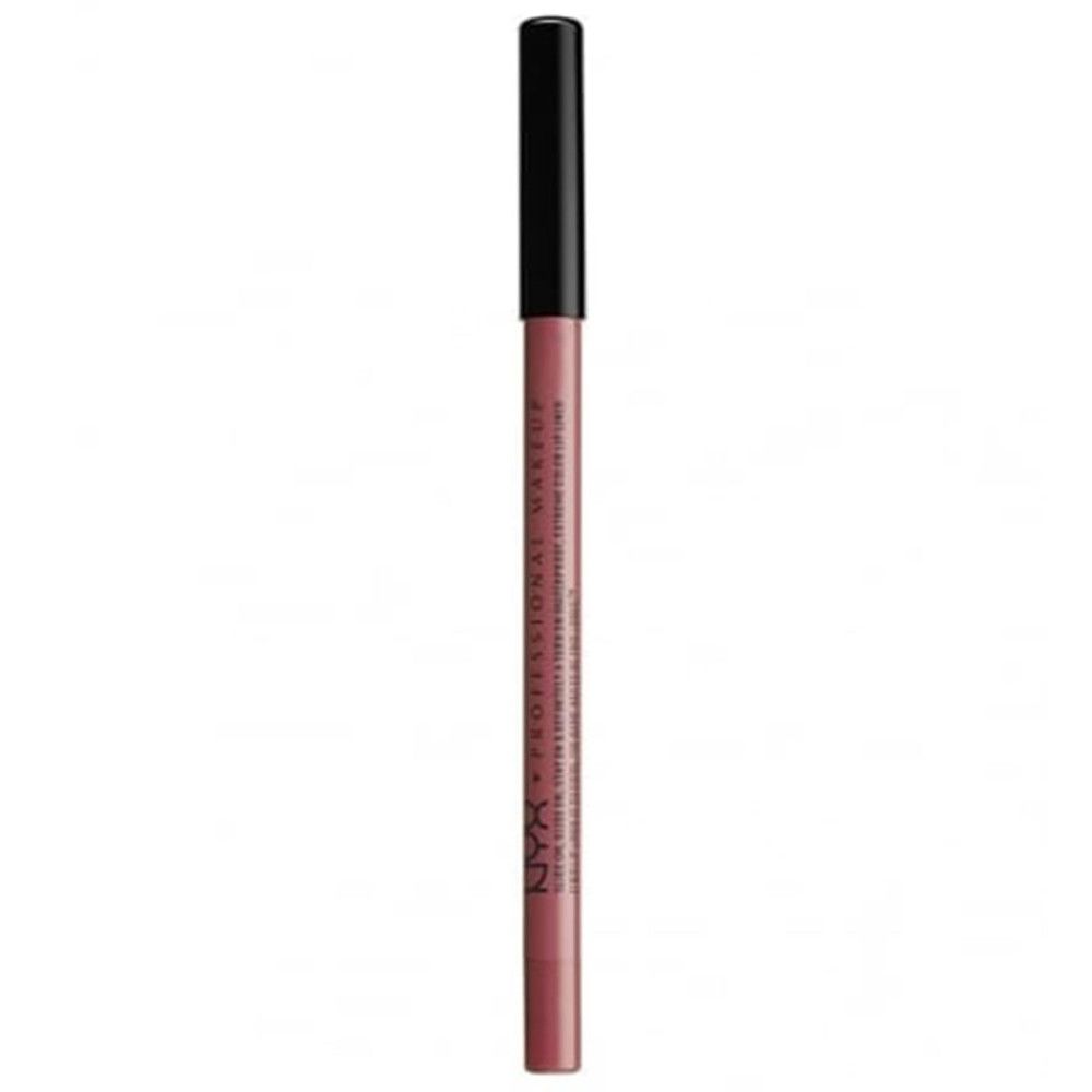 Lippenstift-Stift mit schwarzer Kappe. Aufschrift: NYX PROFESSIONAL MAKEUP. Farbe: Rosa.