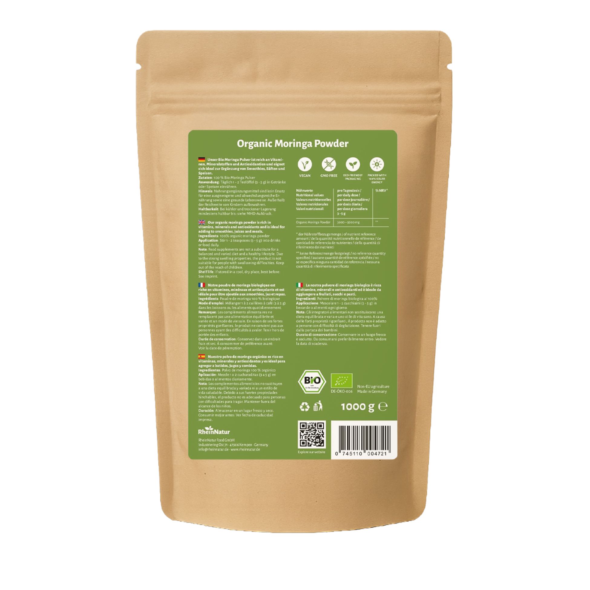 RheinNatur Moringa Pulver