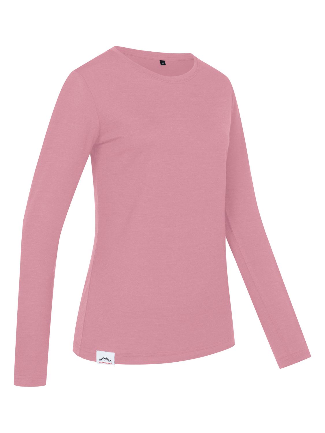 ALPENWERT Longsleeve Damen Merino Rosa Lavendel XL