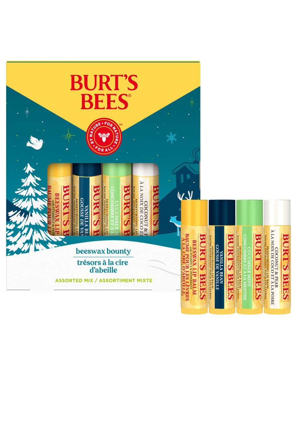 Burt's Bees Lip Balm Beewax Bountry 4er Pack 17 g Lippenschutz