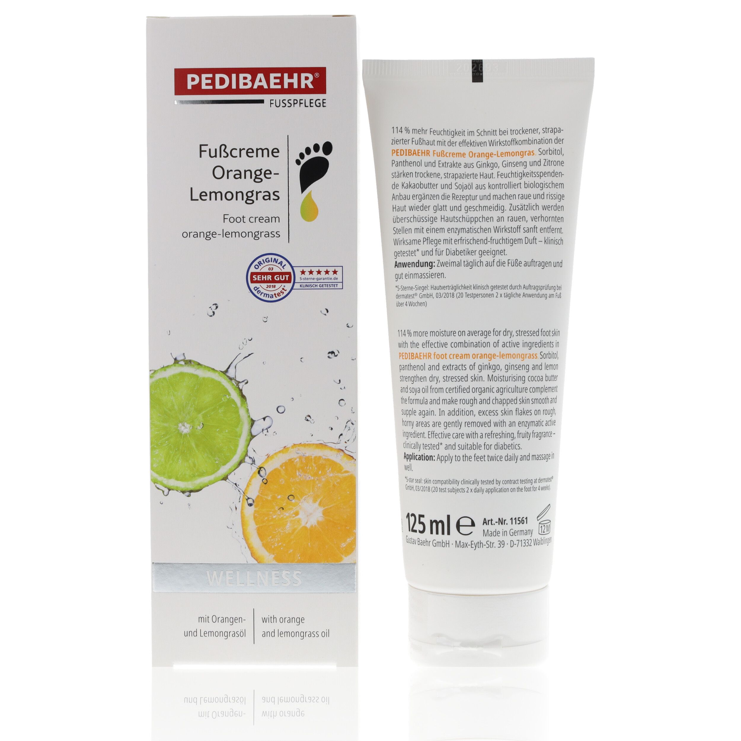 Pedibaehr Fußcreme Orange Lemongras