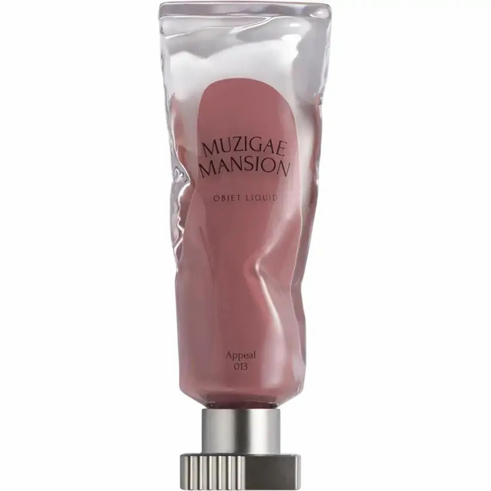 Tube Lippenfarbe. Sichtbar: MUZIGAE MANSION Objet Liquid, Appeal 013. Farbton: Rosa-Mauve.
