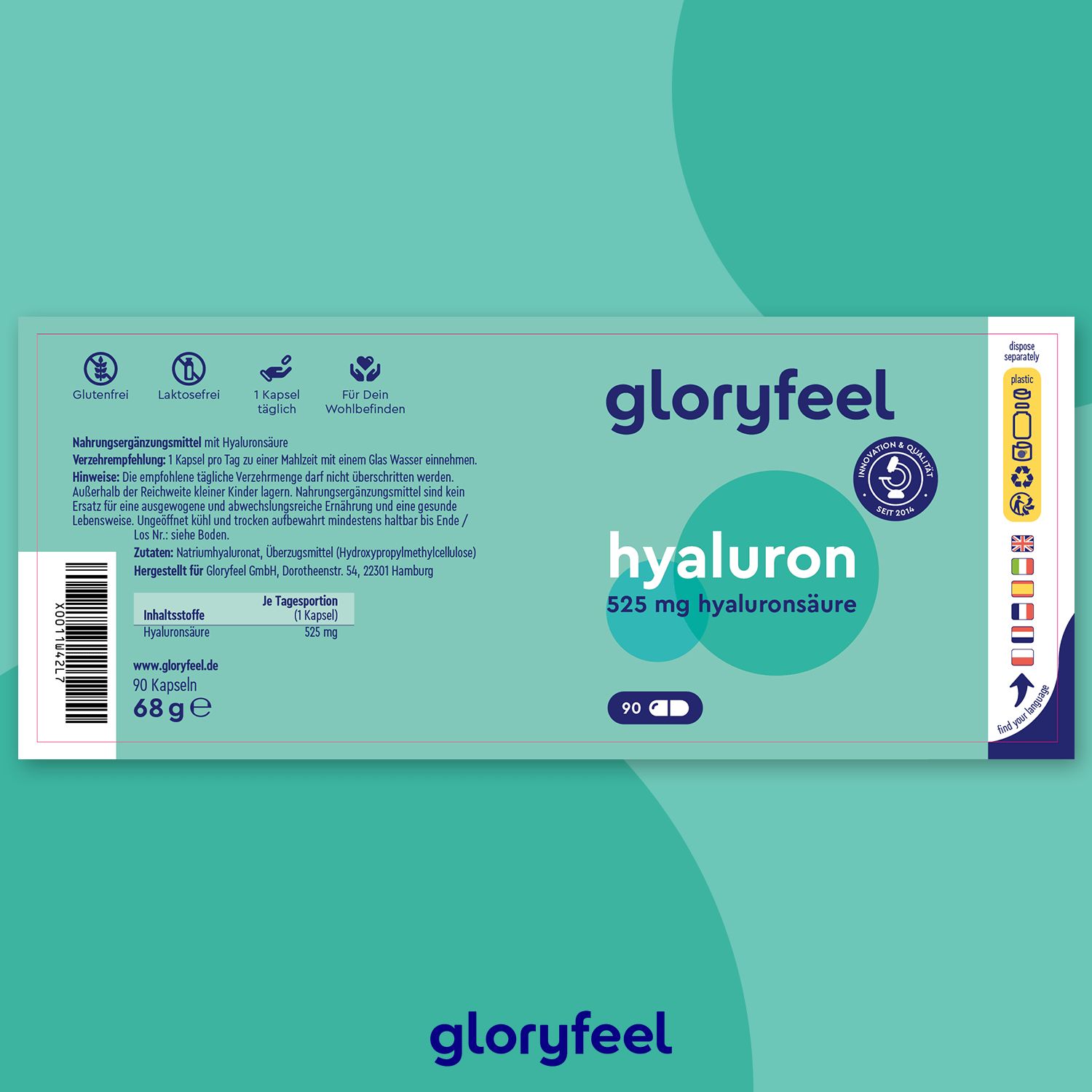 gloryfeel® Hyaluronsäure Kapseln