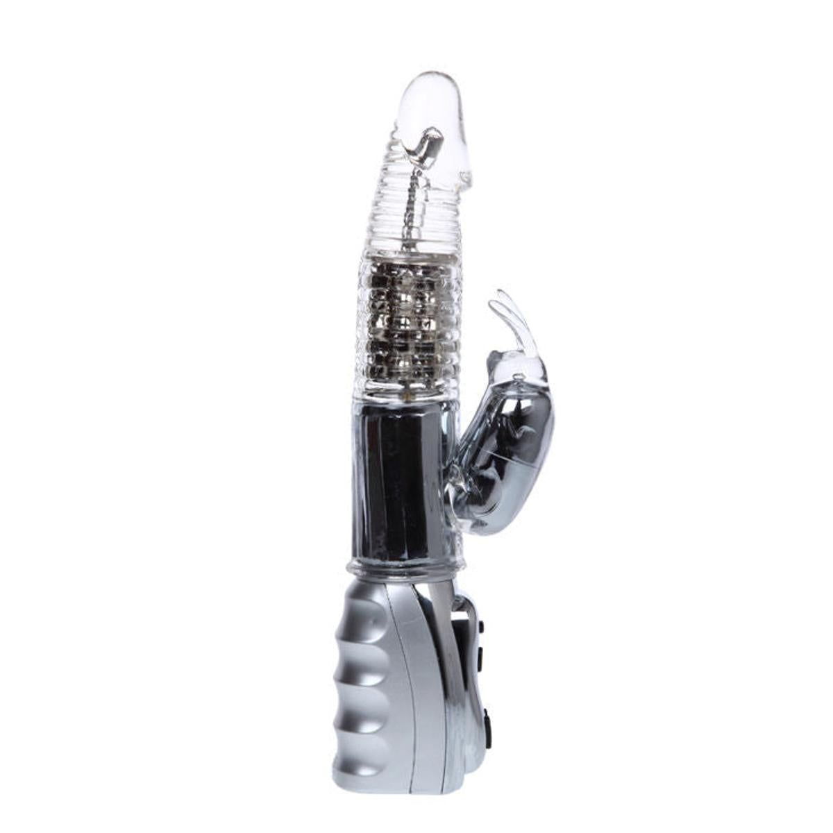 Rabbitvibrator "Amour Missile" | 7 Vibrationsmodi, Drehungen mit 6 Funktionen, Metallperlen | Baile