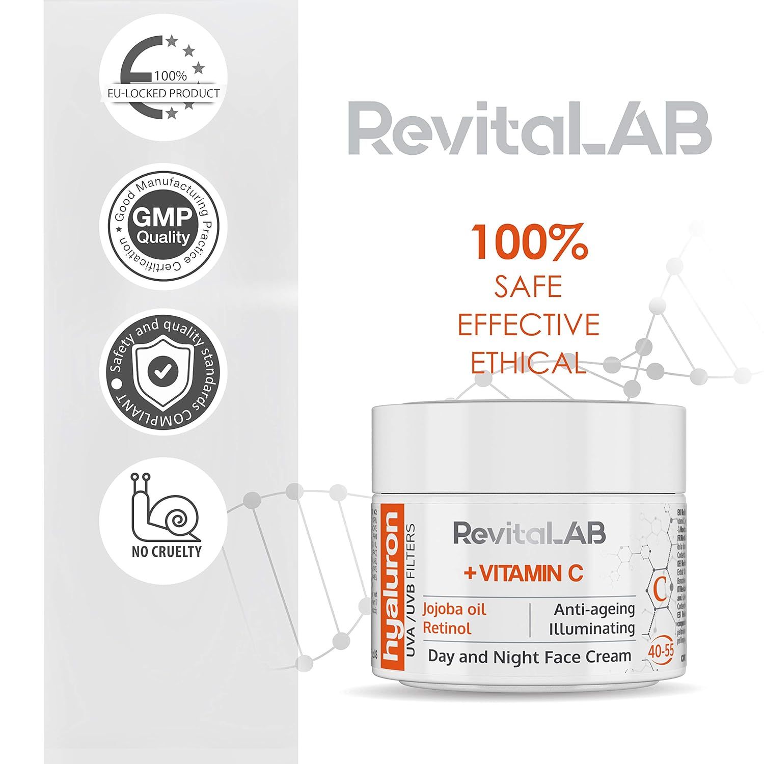 RevitaLAB Hyaluron Vitamin C Anti Age Tages- und Nachtcreme