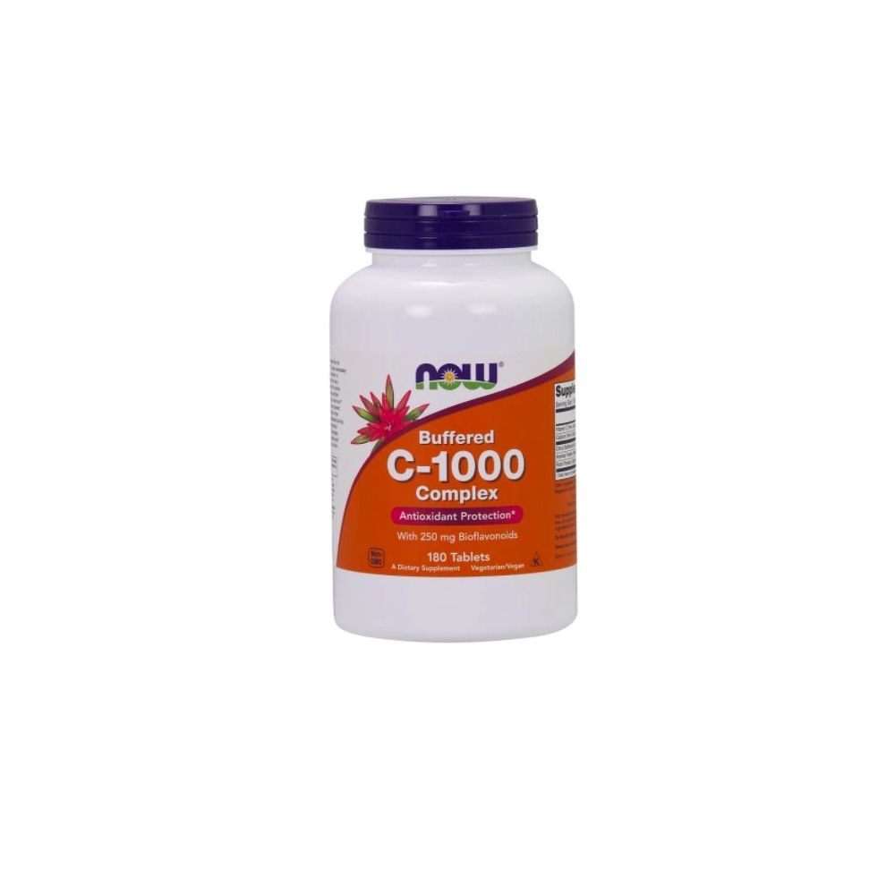 NOW Foods Vitamin-C-1000-Komplex – gepuffert mit Bioflavonoiden 180 St Tabletten