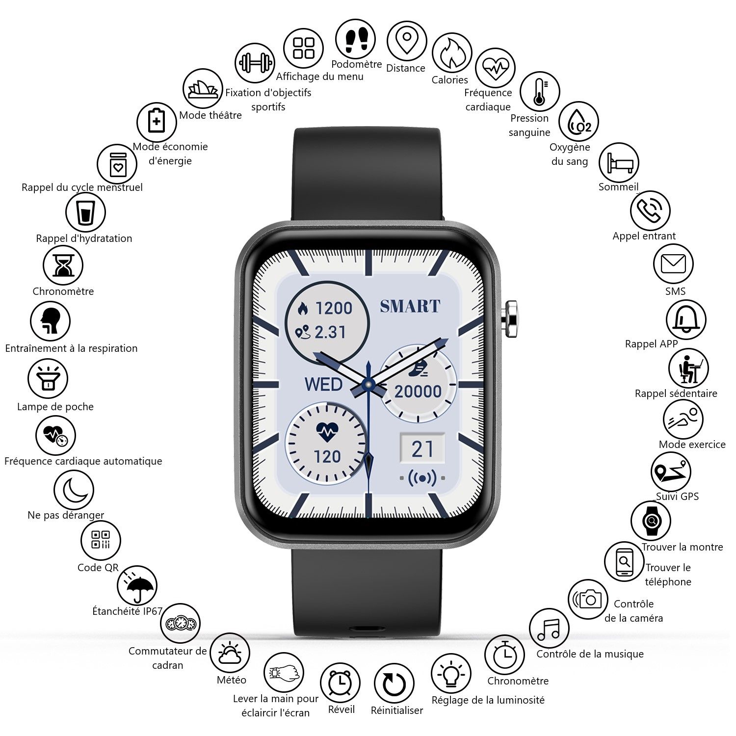 Platyne Multifunktionale Smartwatch