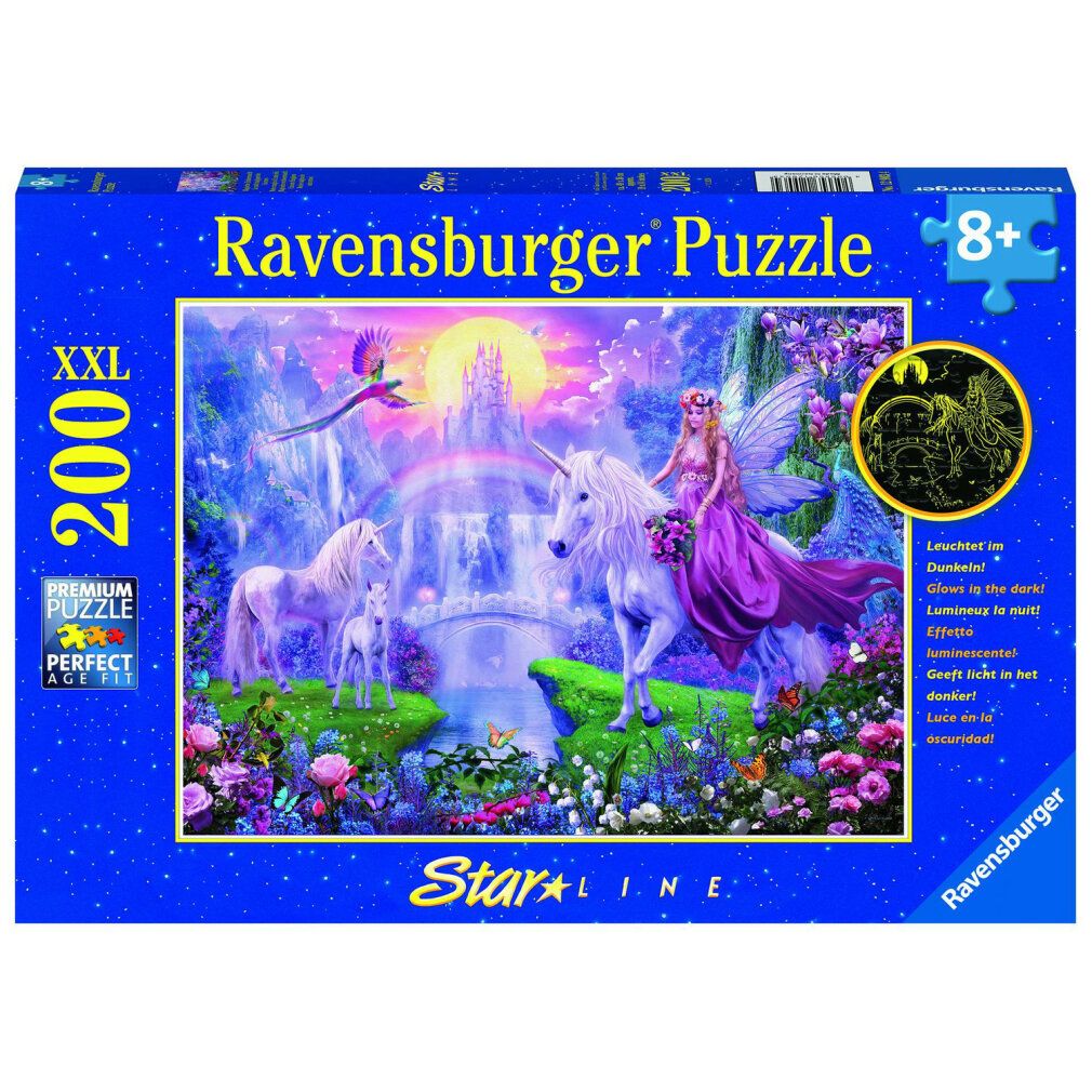 Ravensburger Ravensburger 12903 Puzzle Magische Einhornnacht 100 200 Teile xxl