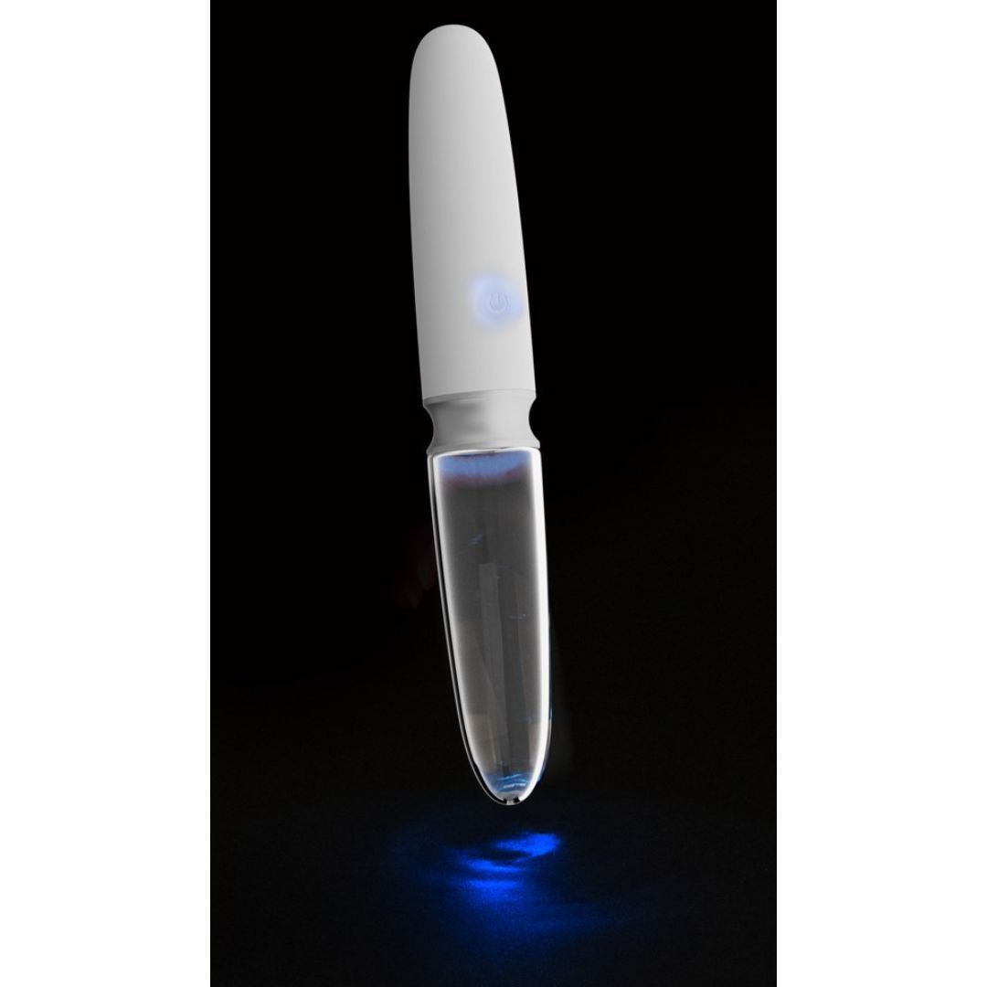 Vibrator „Straight LED Vibrator“ | aus Glas für Temperaturspiele, 10 Vibrationsmodi | Liaison