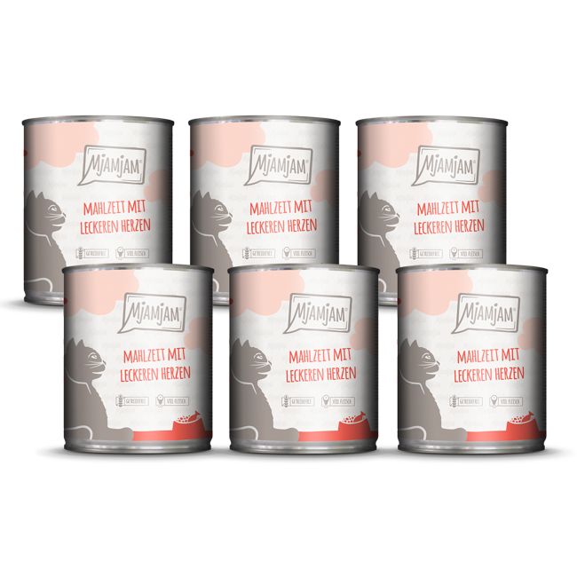 MjAMjAM - Mahlzeit mit leckeren Herzen 6x800 g Futter