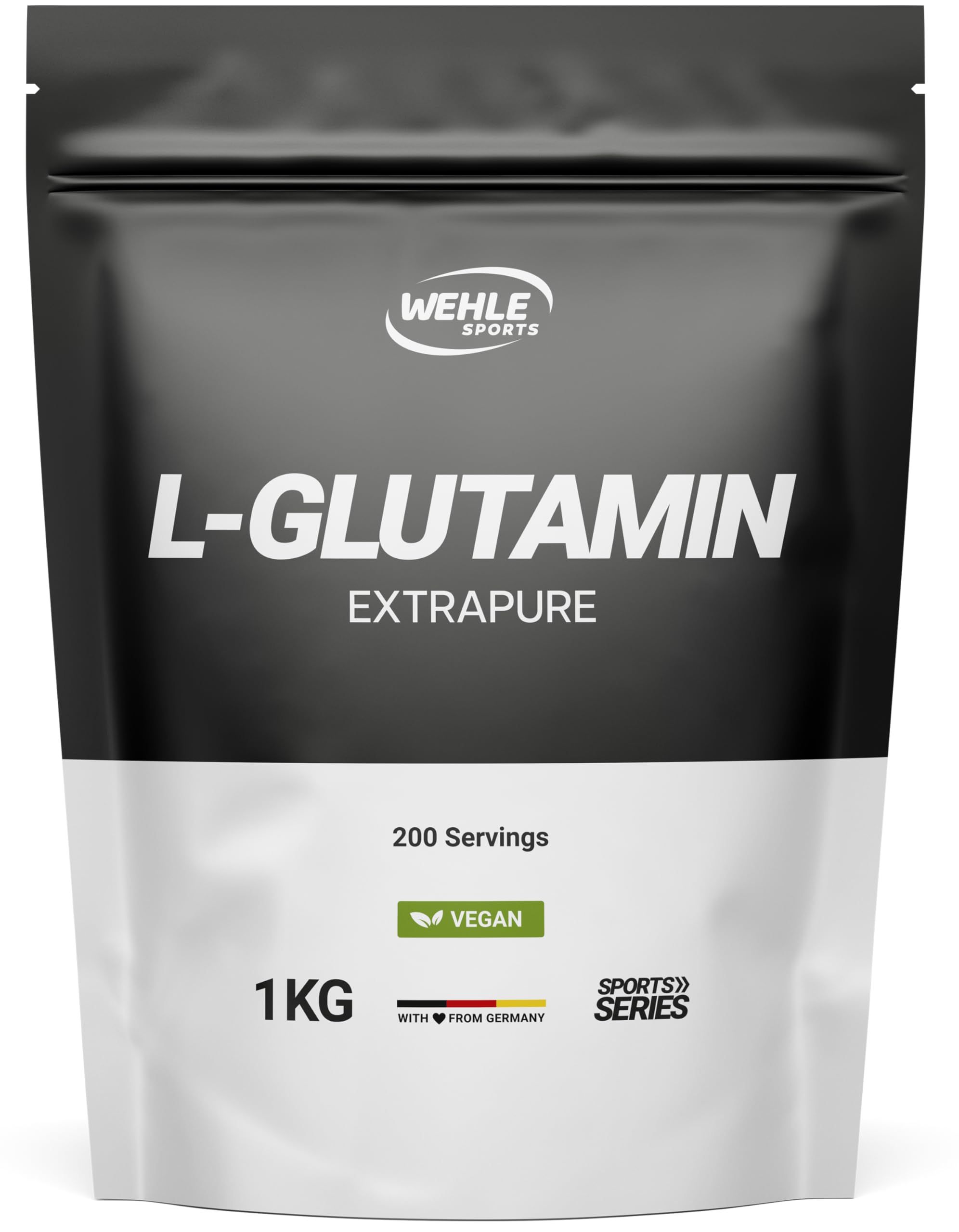 Wehle Sports L-Glutamin Pulver Hochdosiert - 1000g 200 Tage Vorrat 1000 g