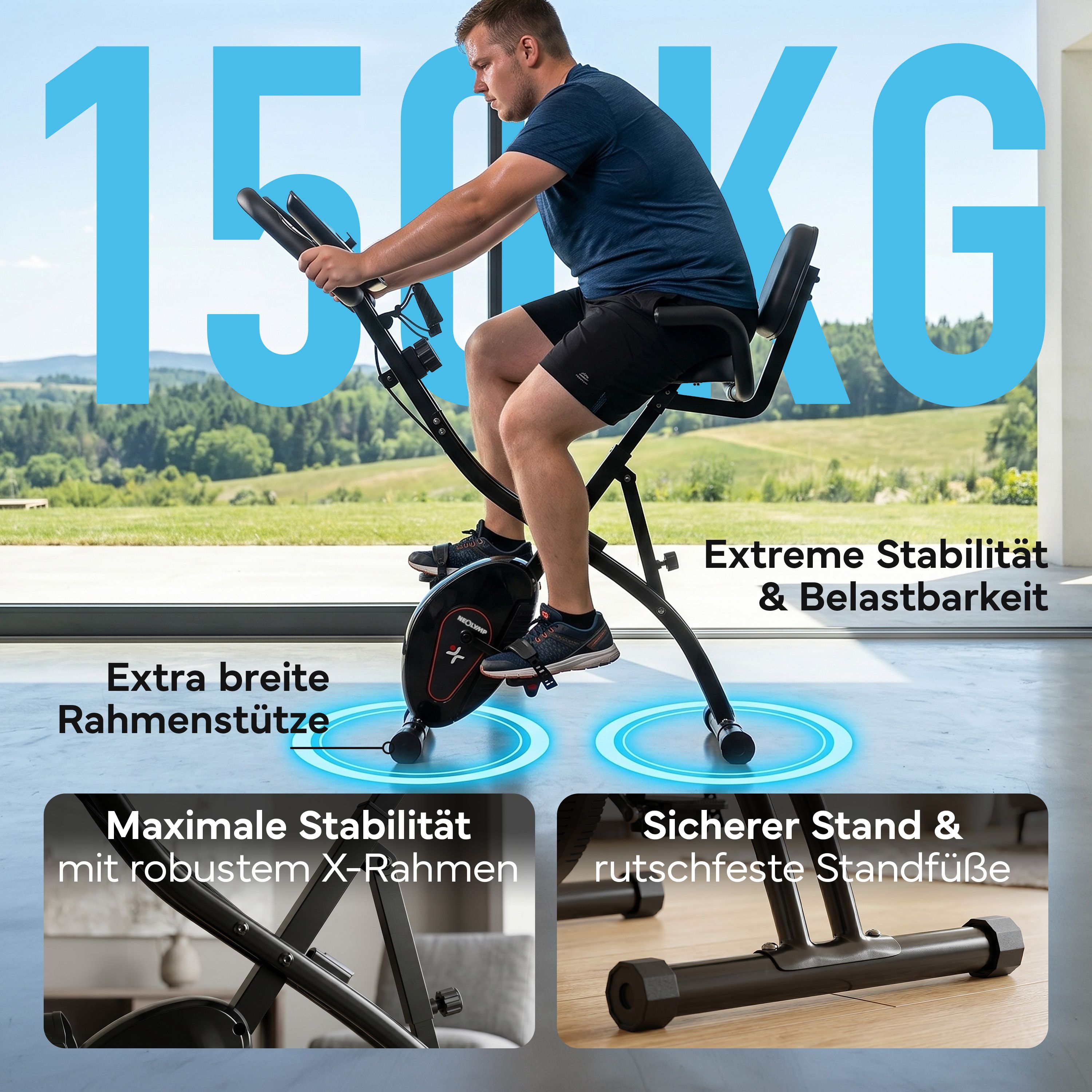 Heimtrainer Fahrrad klappbar