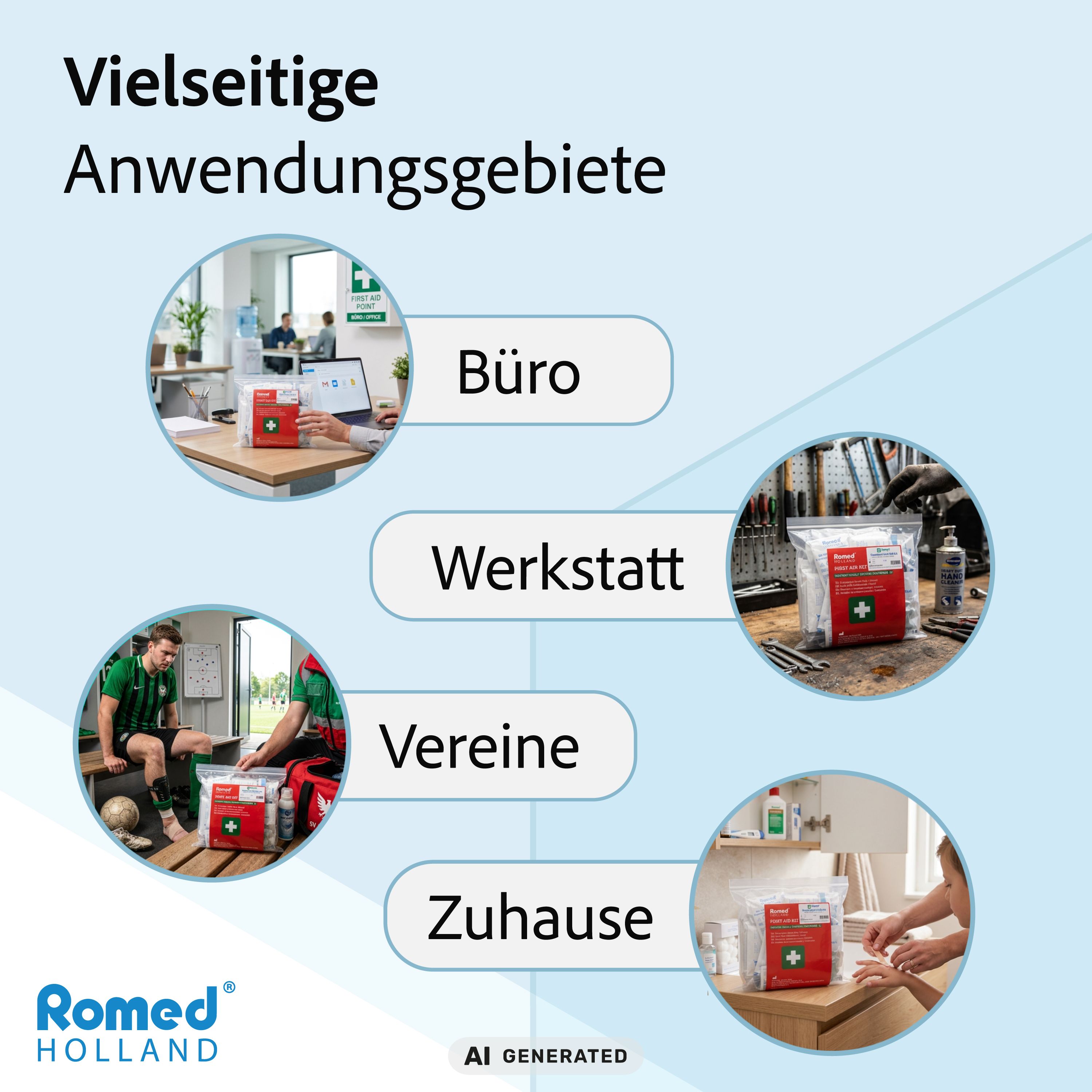 Romed Erste Hilfe Nachfüllset DIN 13157:2021