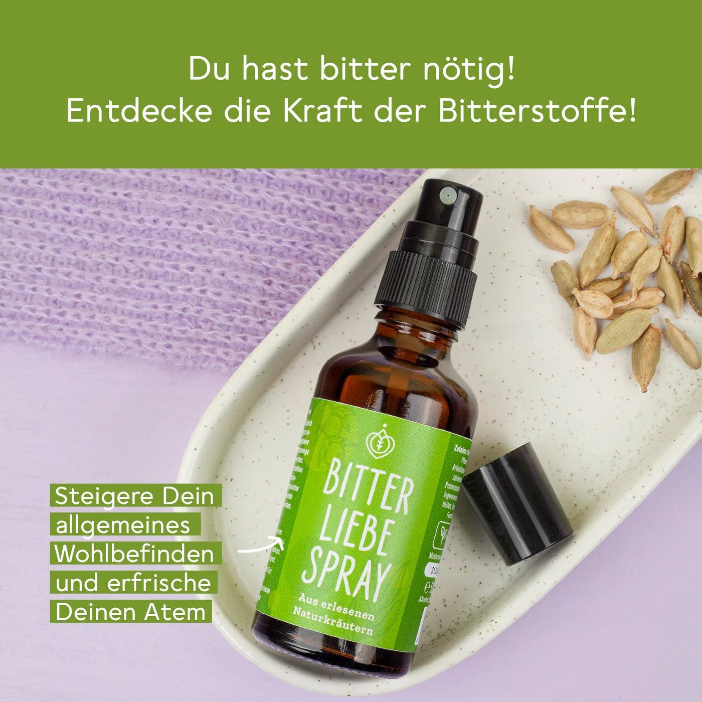 BitterLiebe - Bitterstoffe Spray - aus hochwertigen Bitterkräuter - für dein Wohlbefinden