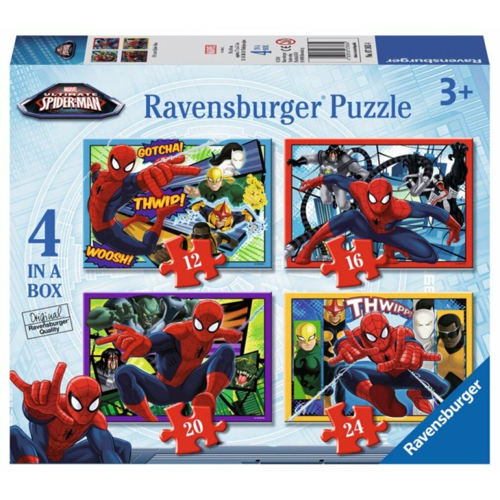 Marvel Ultimatives Spiderman-Puzzle 12+16+20+24 Teile