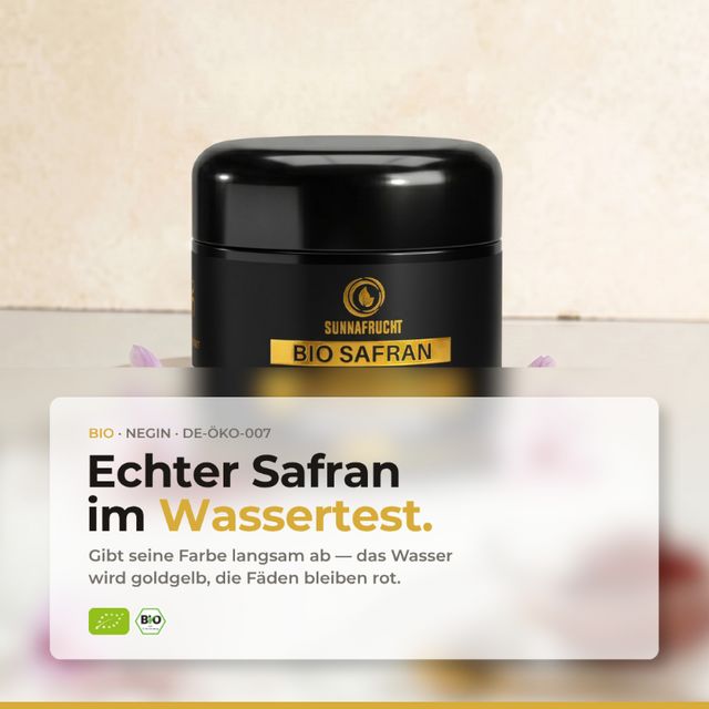 SUNNAFRUCHT® Premium Handverlesene BIO Negin Safranfäden