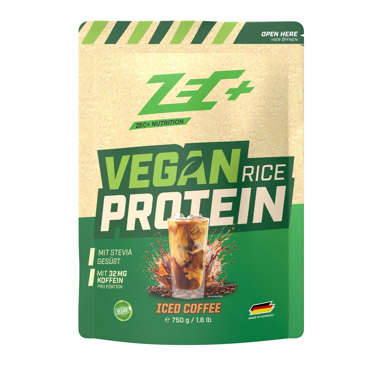 Zec+ Vegan Rice Protein Eiskaffee 750 g Pulver