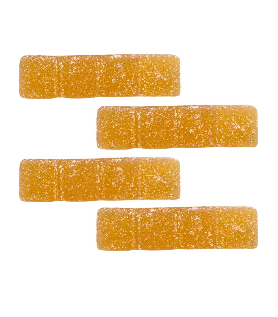Vier Neapharma Pro Sport Fruit Kaueriegel Zitrone nebeneinander.