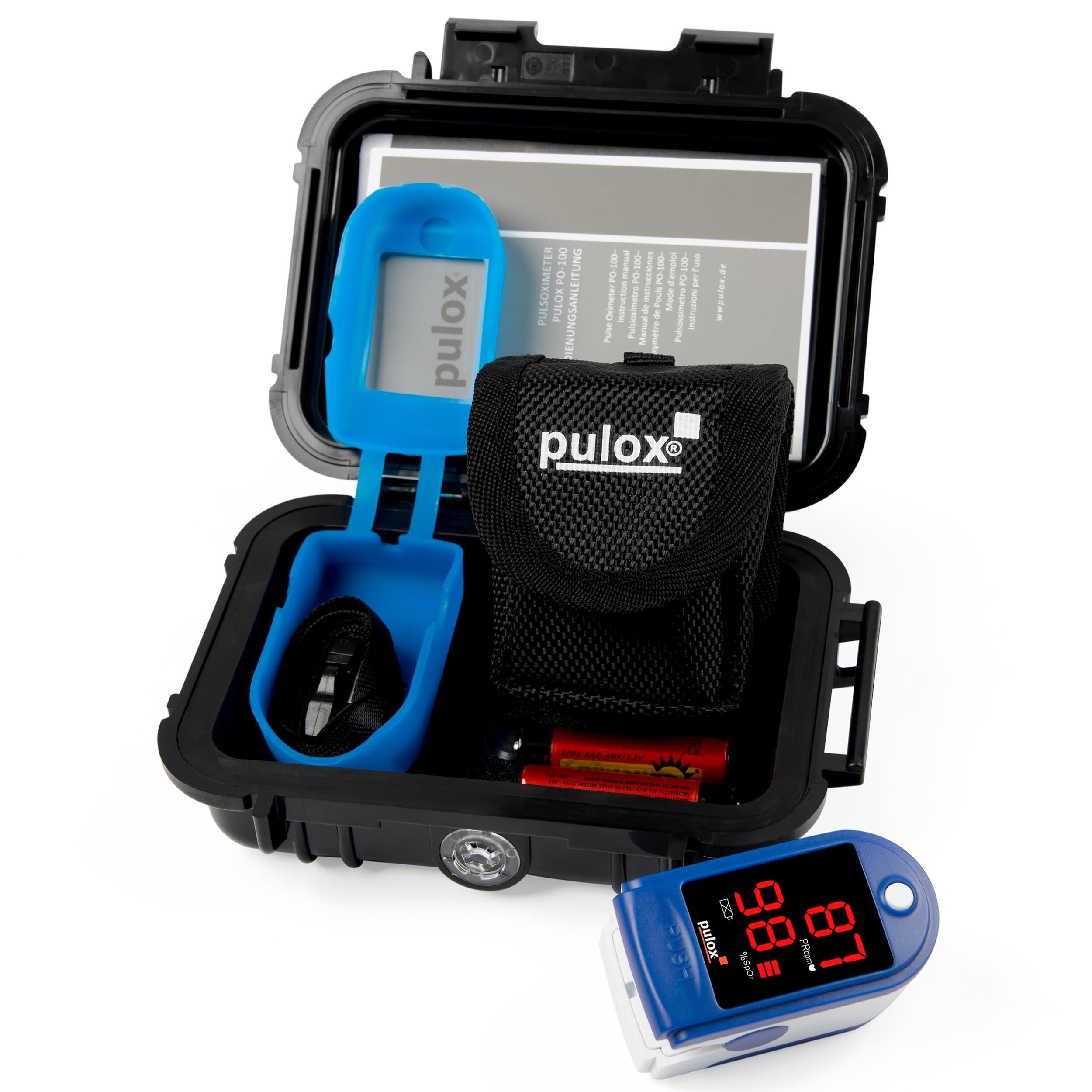 pulox Pulsoximeter PO-100 blau