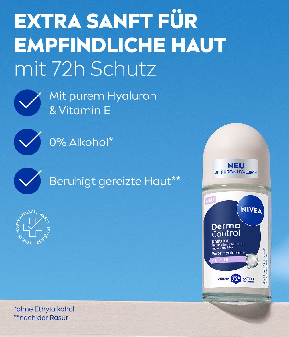 NIVEA Deodorant Derma Control Restore Roll-On