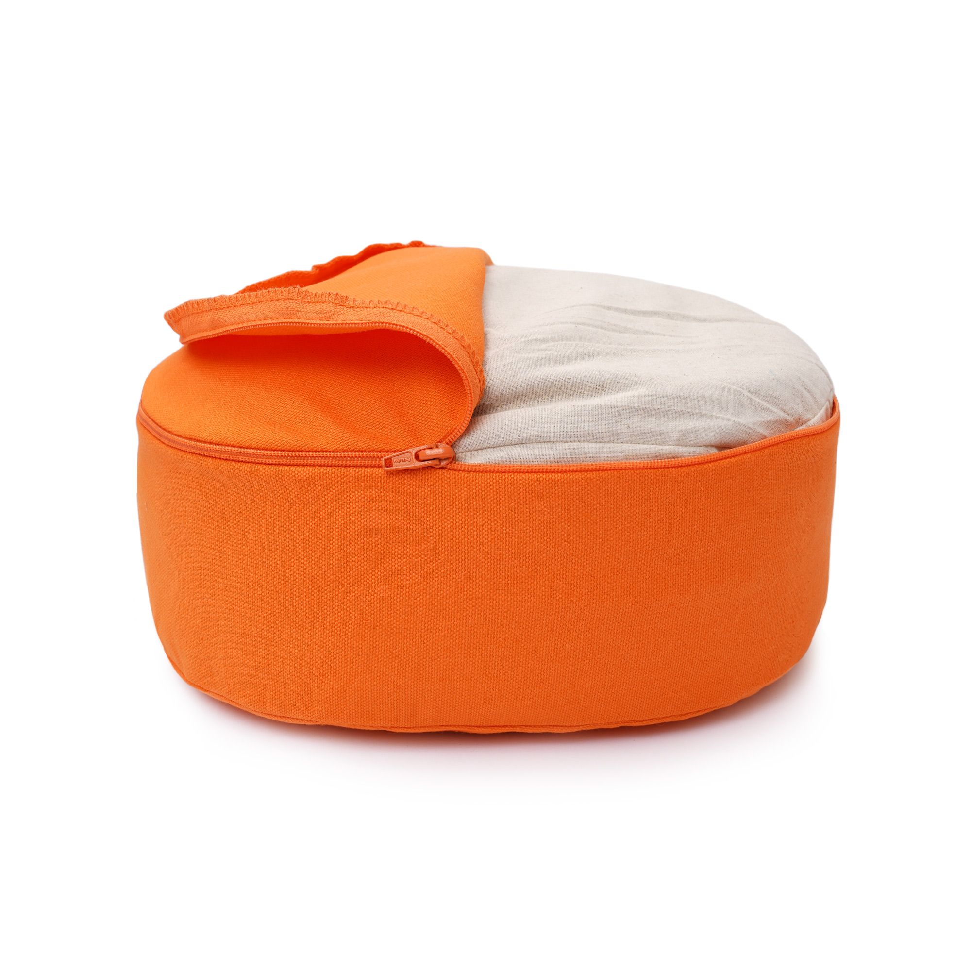 yogabox Yogilino® Reise Meditationskissen mini oval BASIC - orange - 26 x 21 x 9 cm