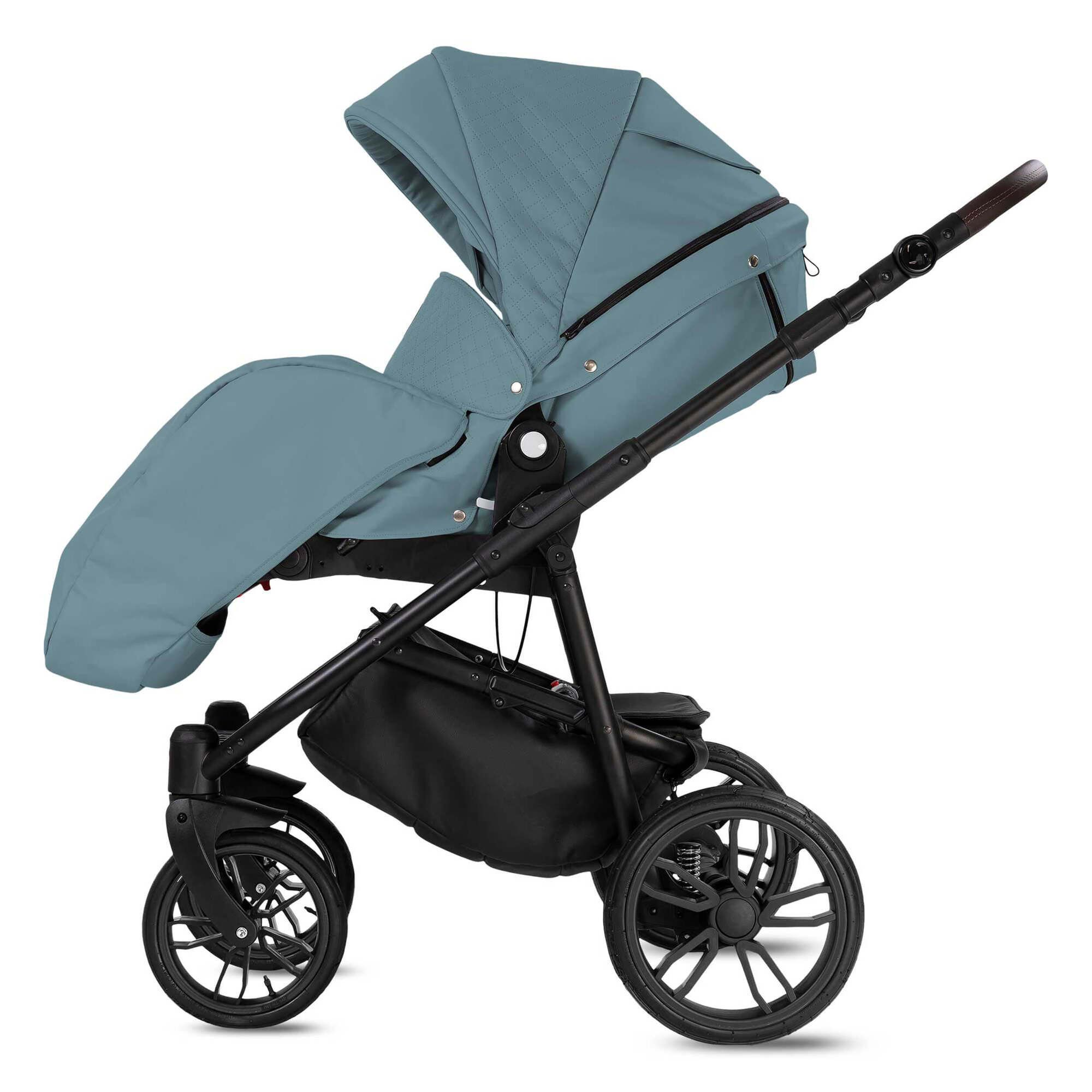 Friedrich Hugo Minigo Flow 2 in 1 Kombikinderwagen Luftreifen, Blue Grey