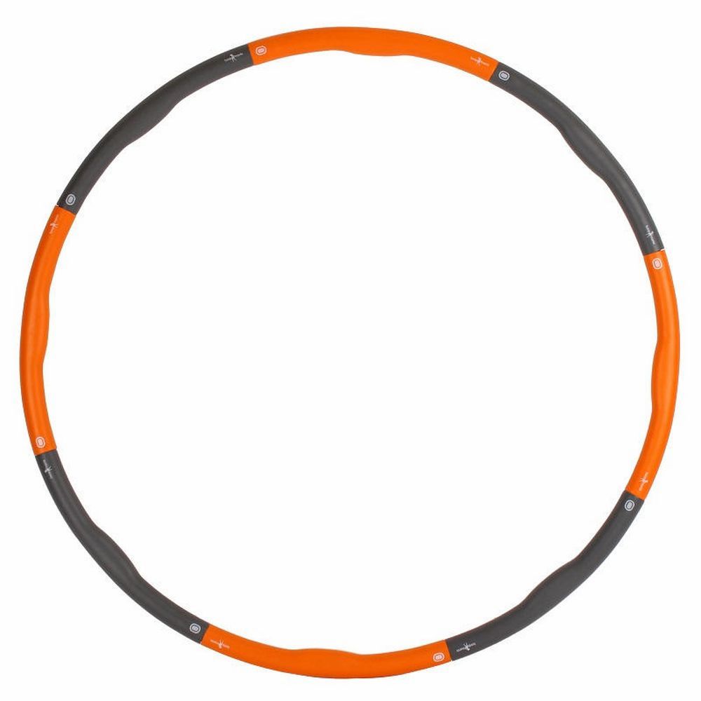 Hoopomania Weight Hoop Schaumstoff-Hula-Hoop | 1,5 kg | Orange/Grau