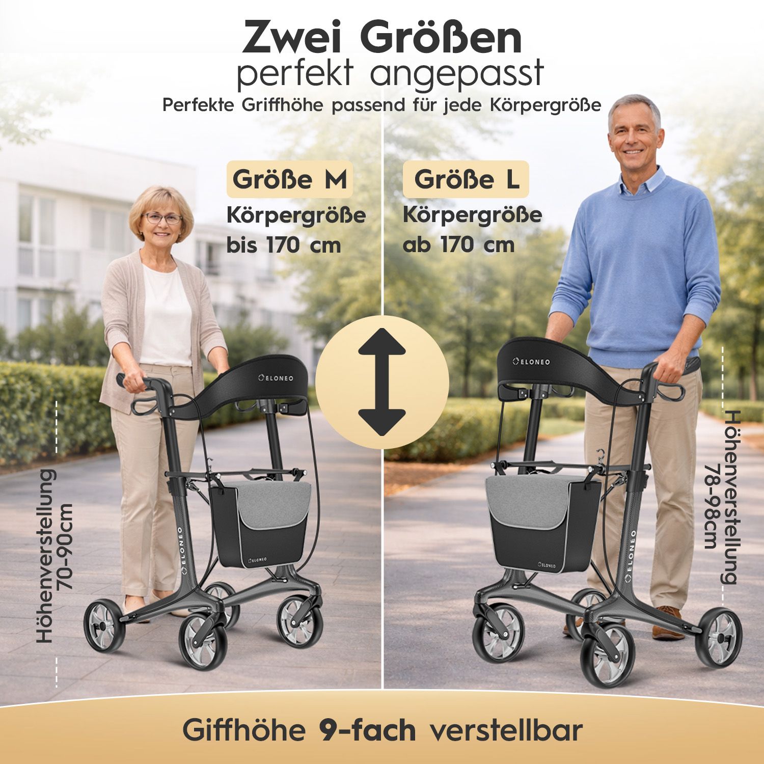 ELONEO Carbon Rollator - L