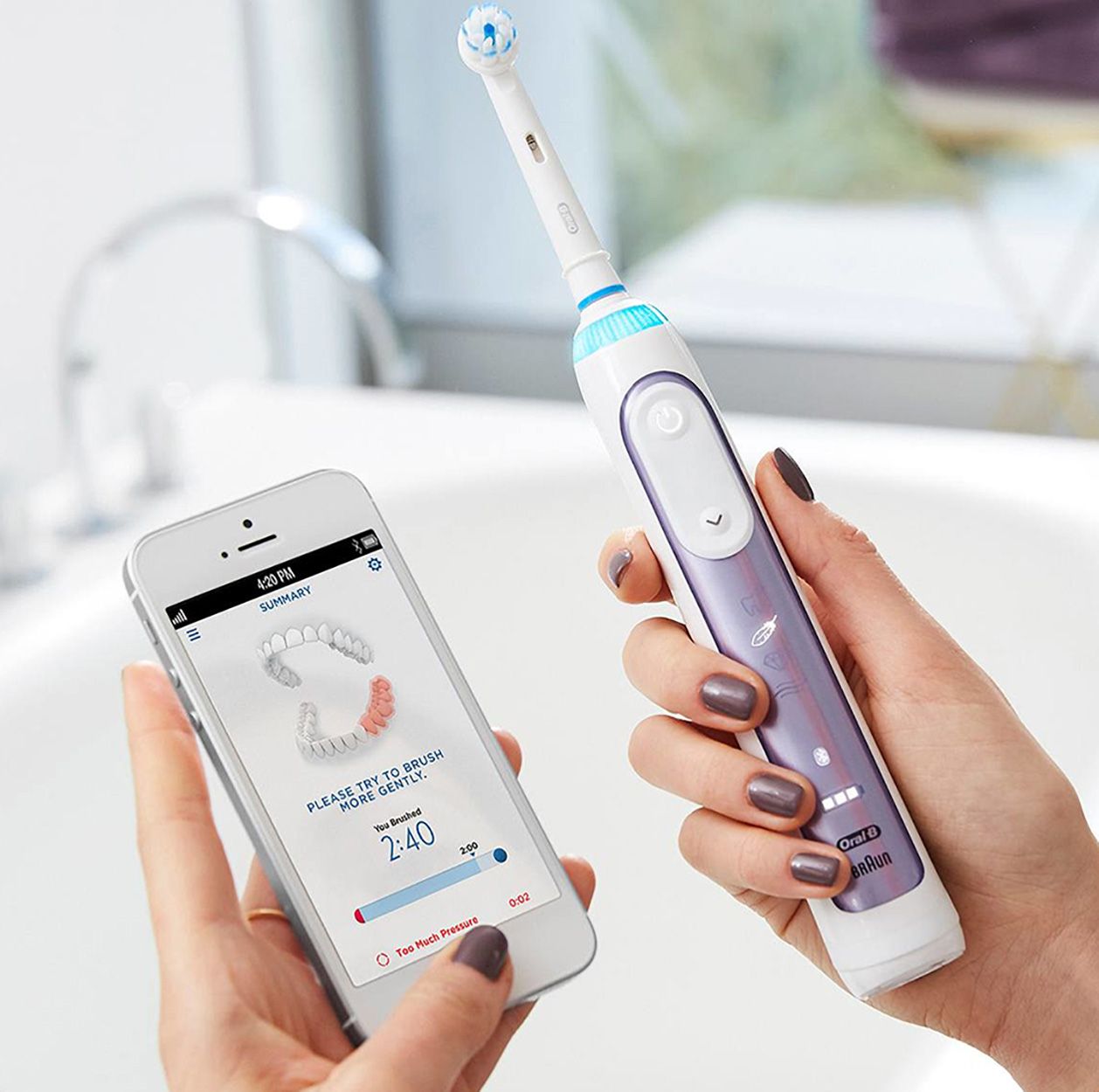 Oral-B Genius 10000N Orchid Purple Dragonfly Elektrische Zahnbürste