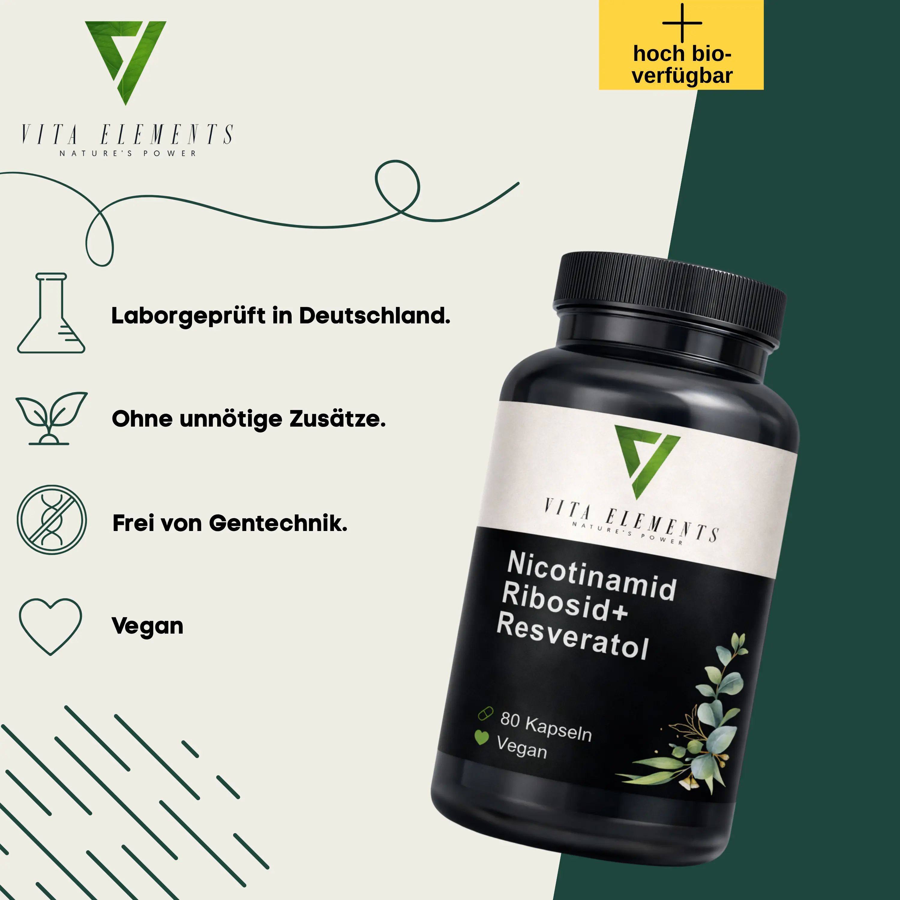 Vita Elements Nicotinamide Riboside NAD+ Kapseln