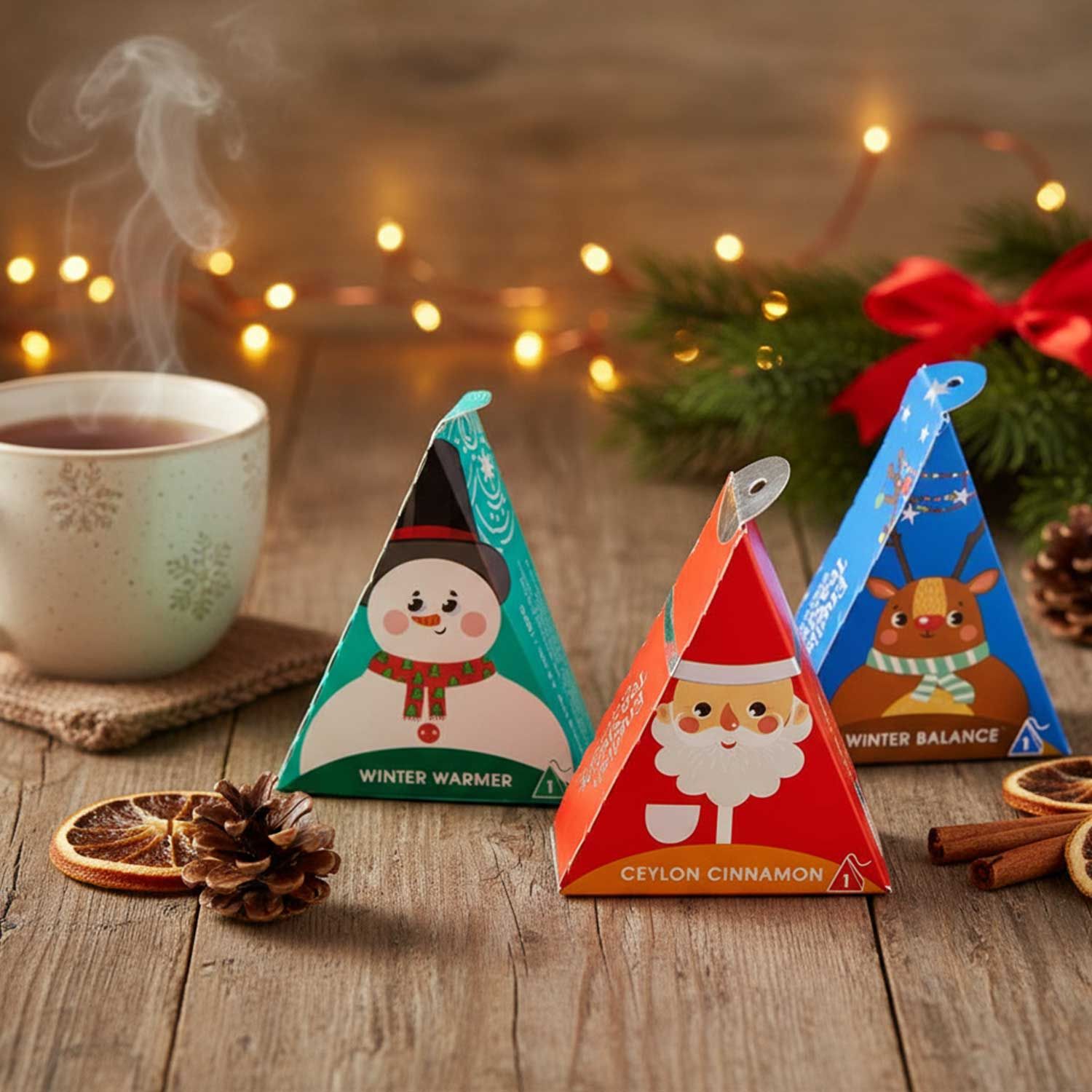 ETS - Tee Geschenk mit 9 Weihnachtswichtel bio