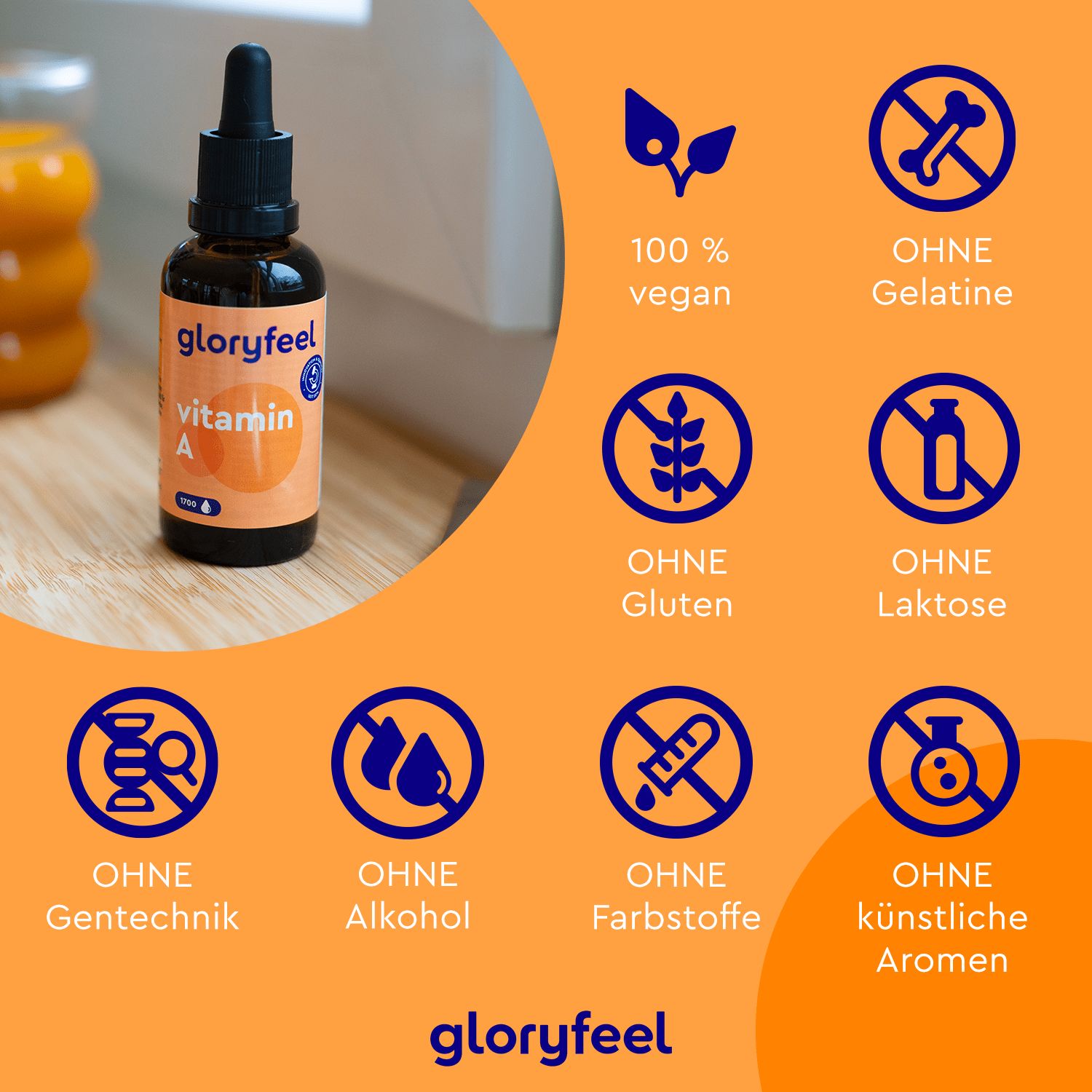 gloryfeel® Vitamin A 5.000 I.E. Tropfen Nature