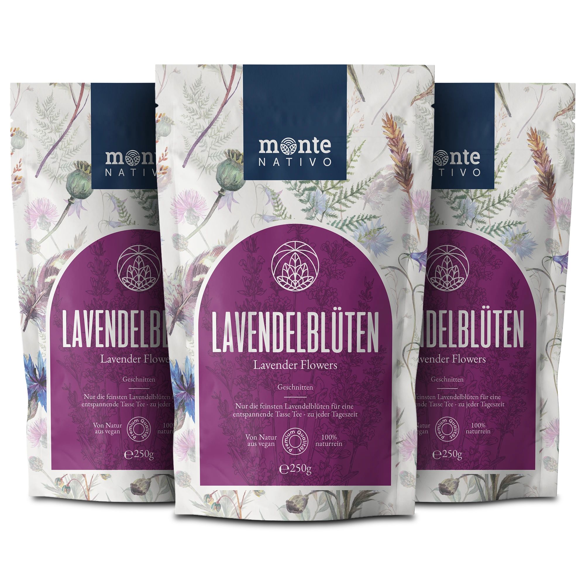 Monte Nativo Lavendelblüten Kräutertee lose 3x250 g Tee