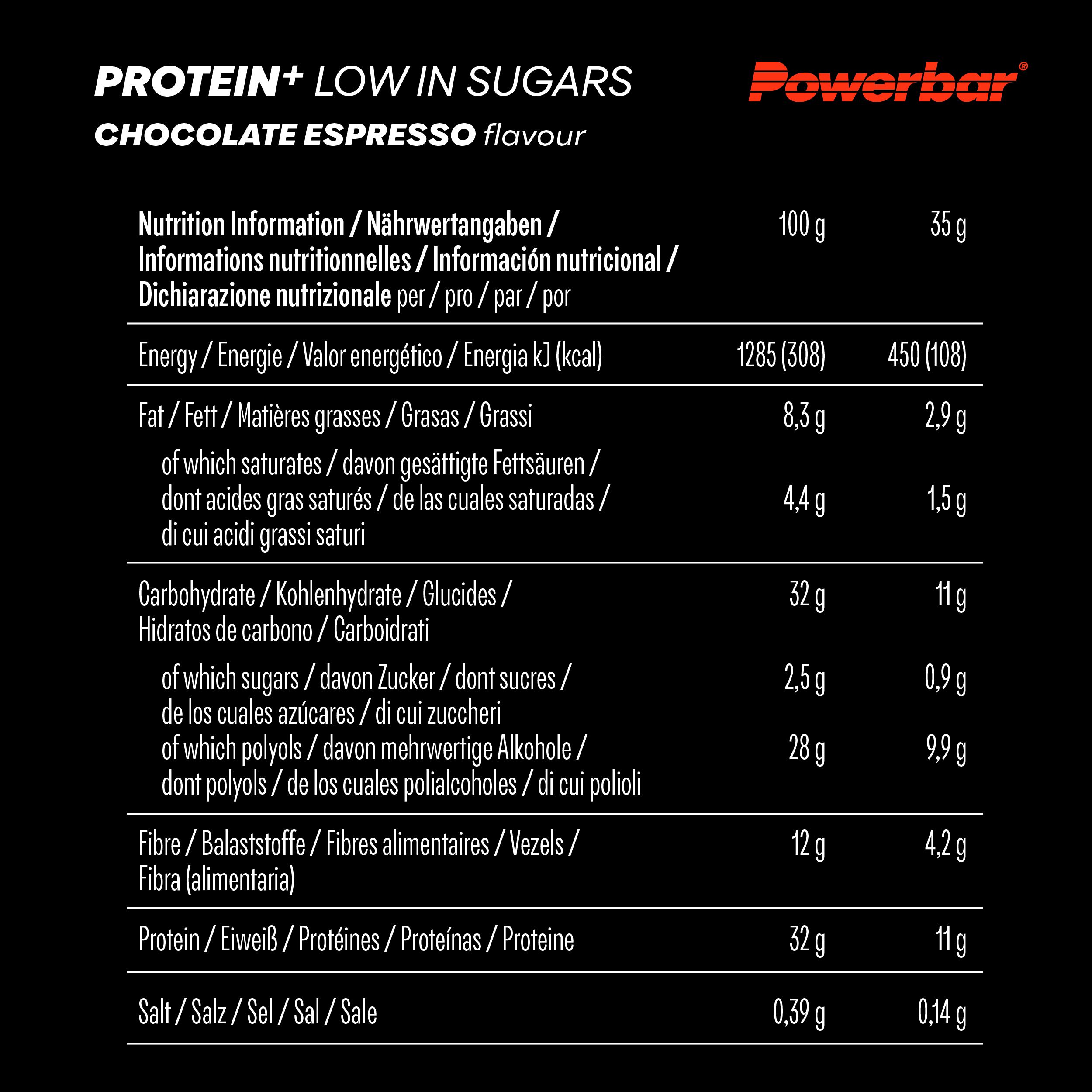 POWERBAR Protein Plus - Low Sugar - Chocolate Espresso