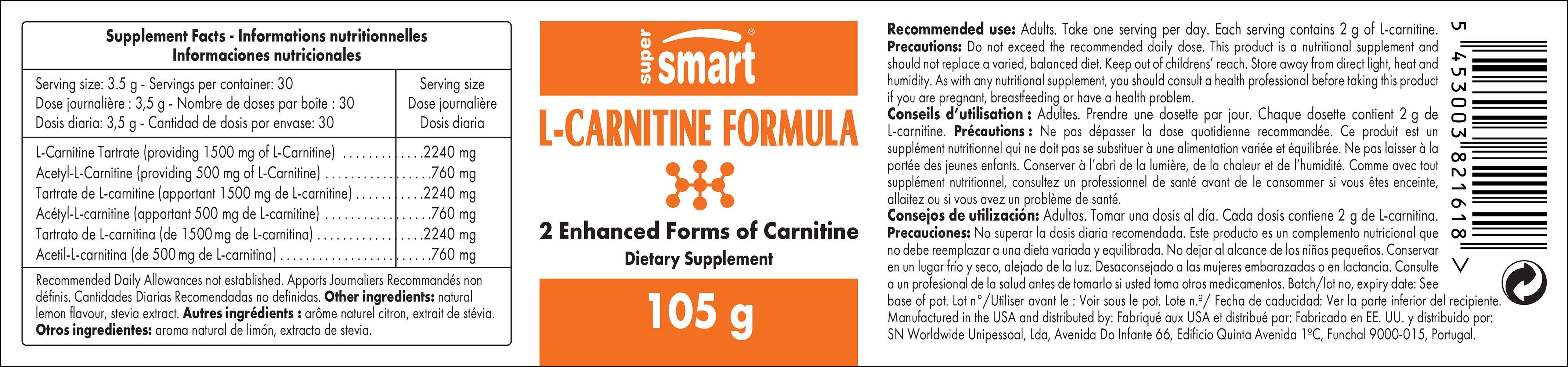 SuperSmart - L-Carnitine Formula 105 g