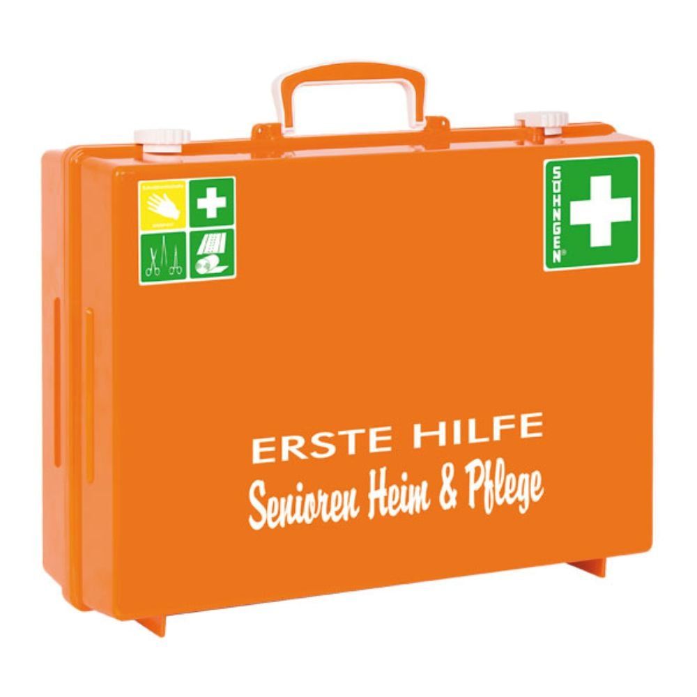 Erste-Hilfe Senioren Heim und Pflege MT-CD orange gefüllt Erste Hilfe Kasten