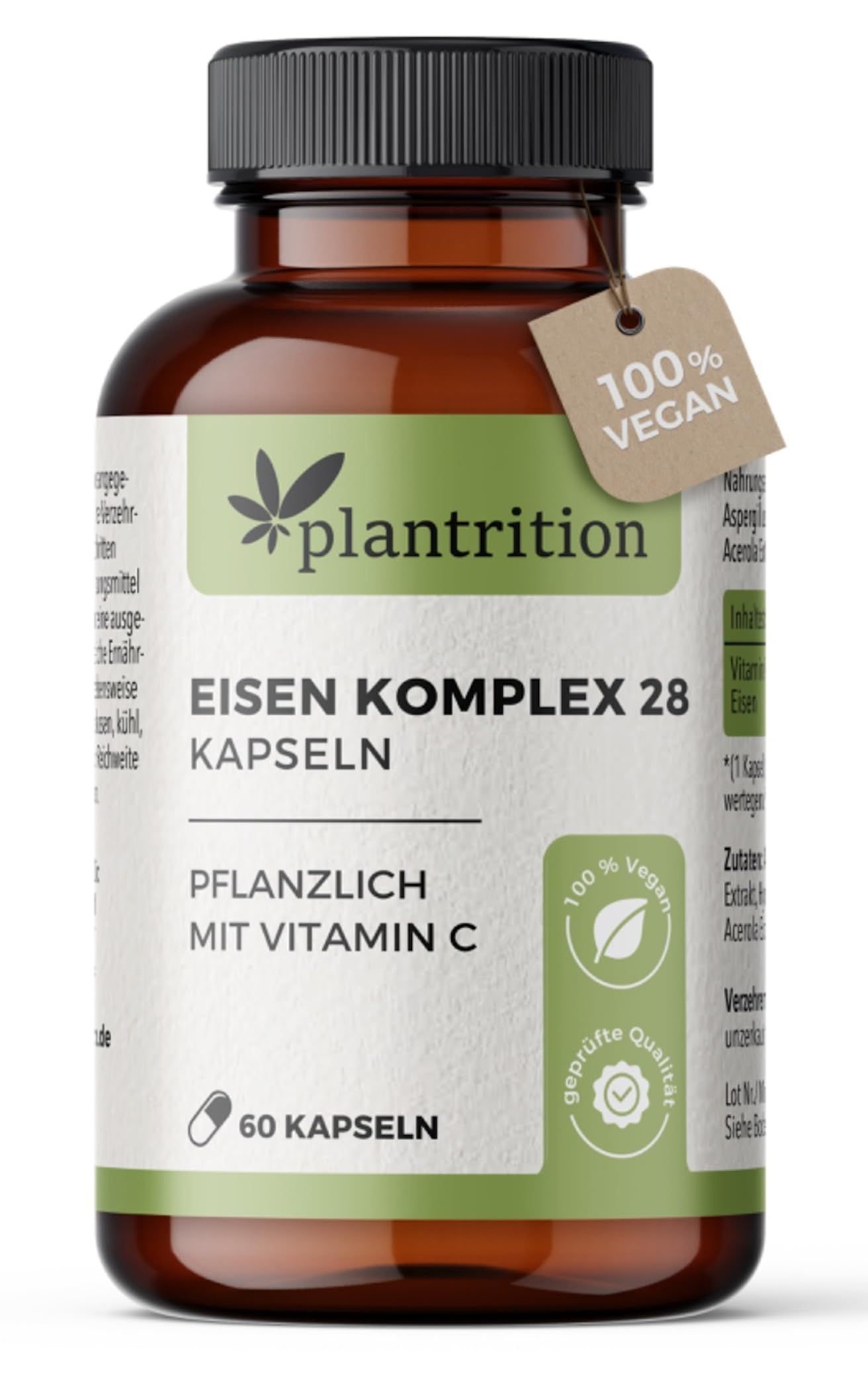plantrition Eisen Komplex Kapseln 28mg 40 g