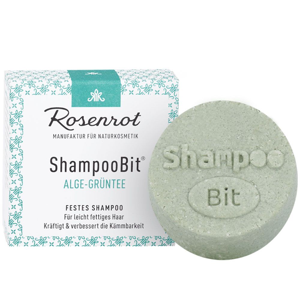 Rosenrot Festes Shampoo Alge-Grüntee 60 g