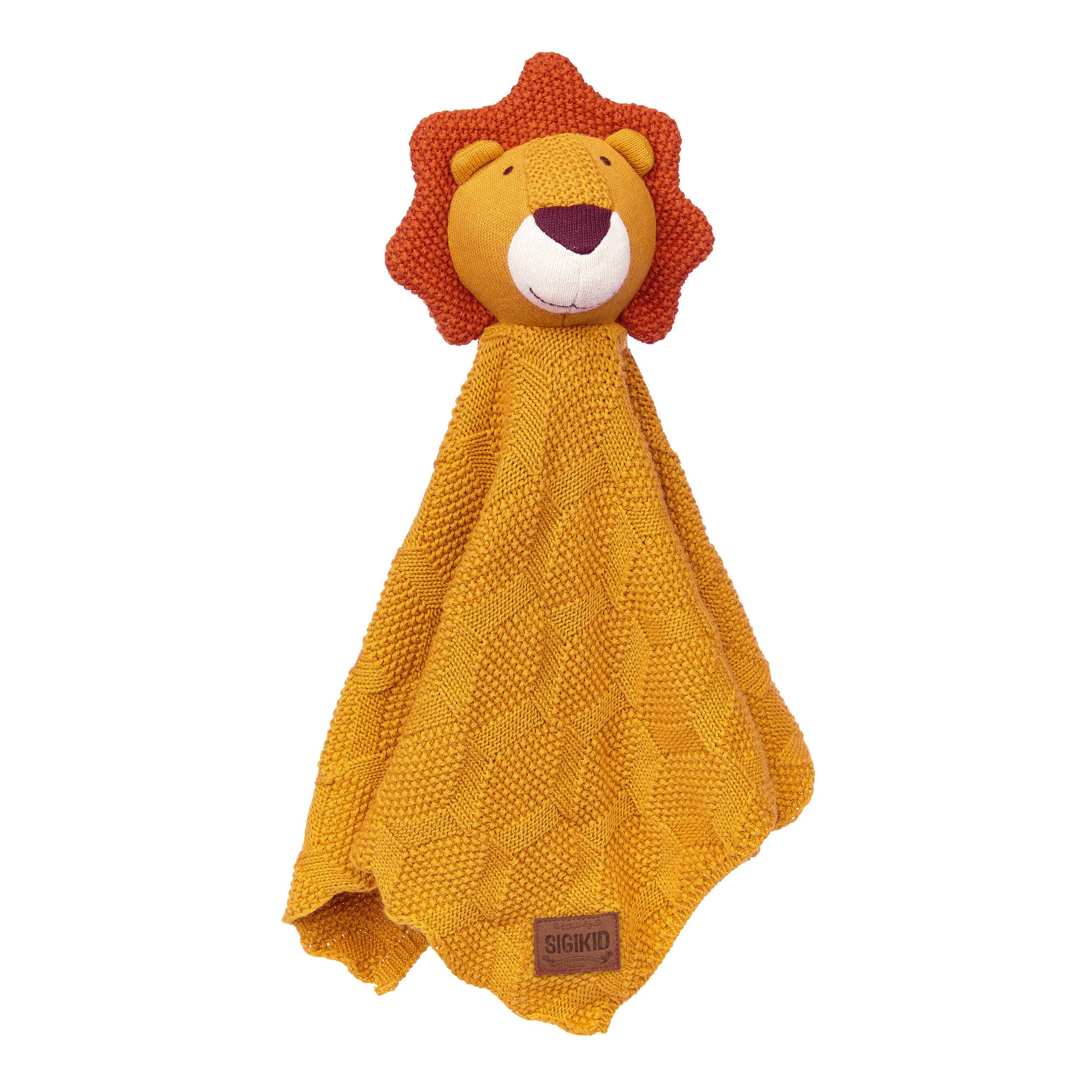 sigikid Knitted Love Strick-Schnuffeltuch Löwe, Baumwolle / Polyester