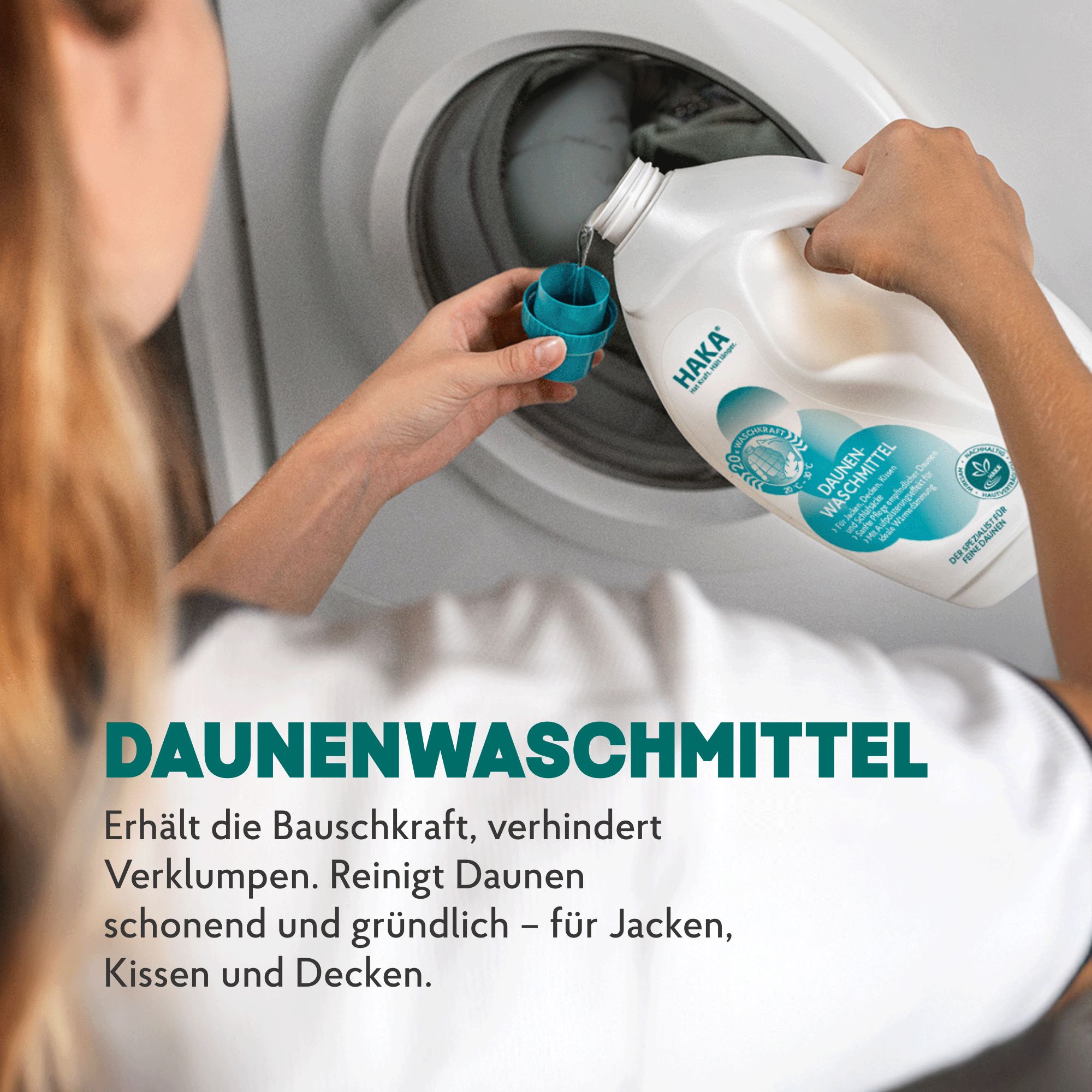 HAKA Daunenwaschmittel für Daunenjacken, Kissen und Decken
