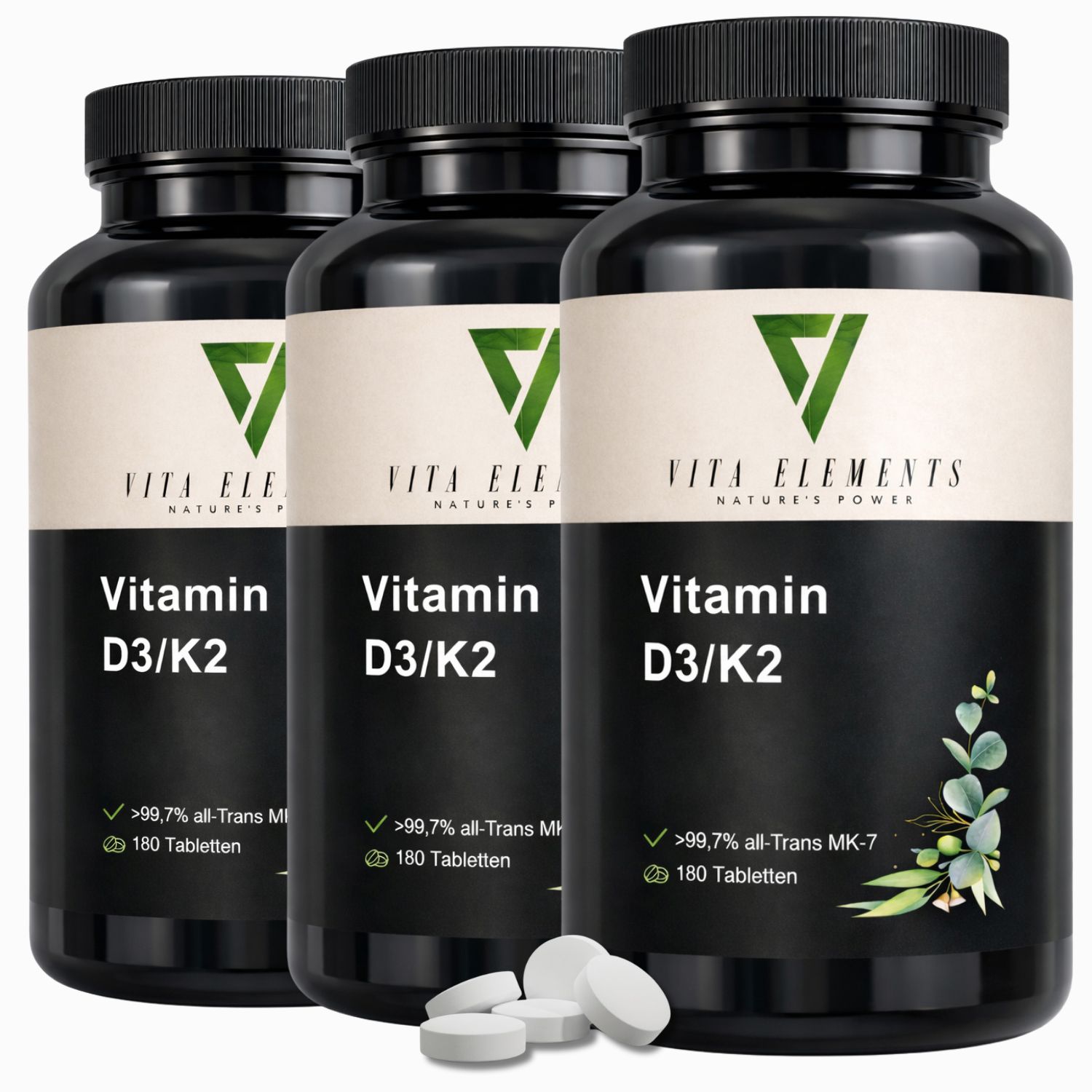 Vita Elements Vitamin D3/K2 Tabletten 45 g