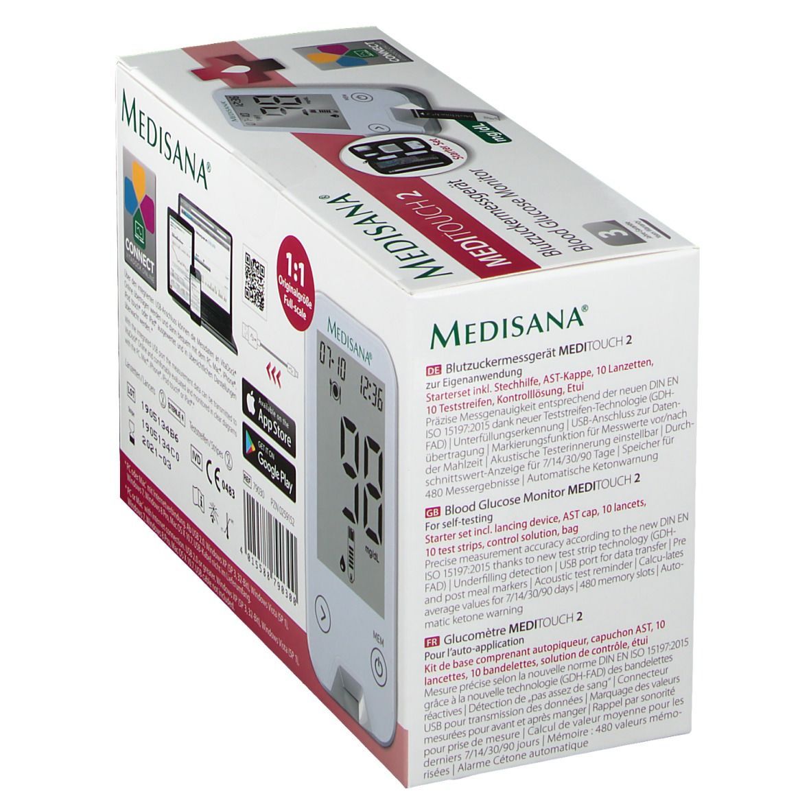 medisana MediTouch 2 Blutzuckermessgerät mg/dL