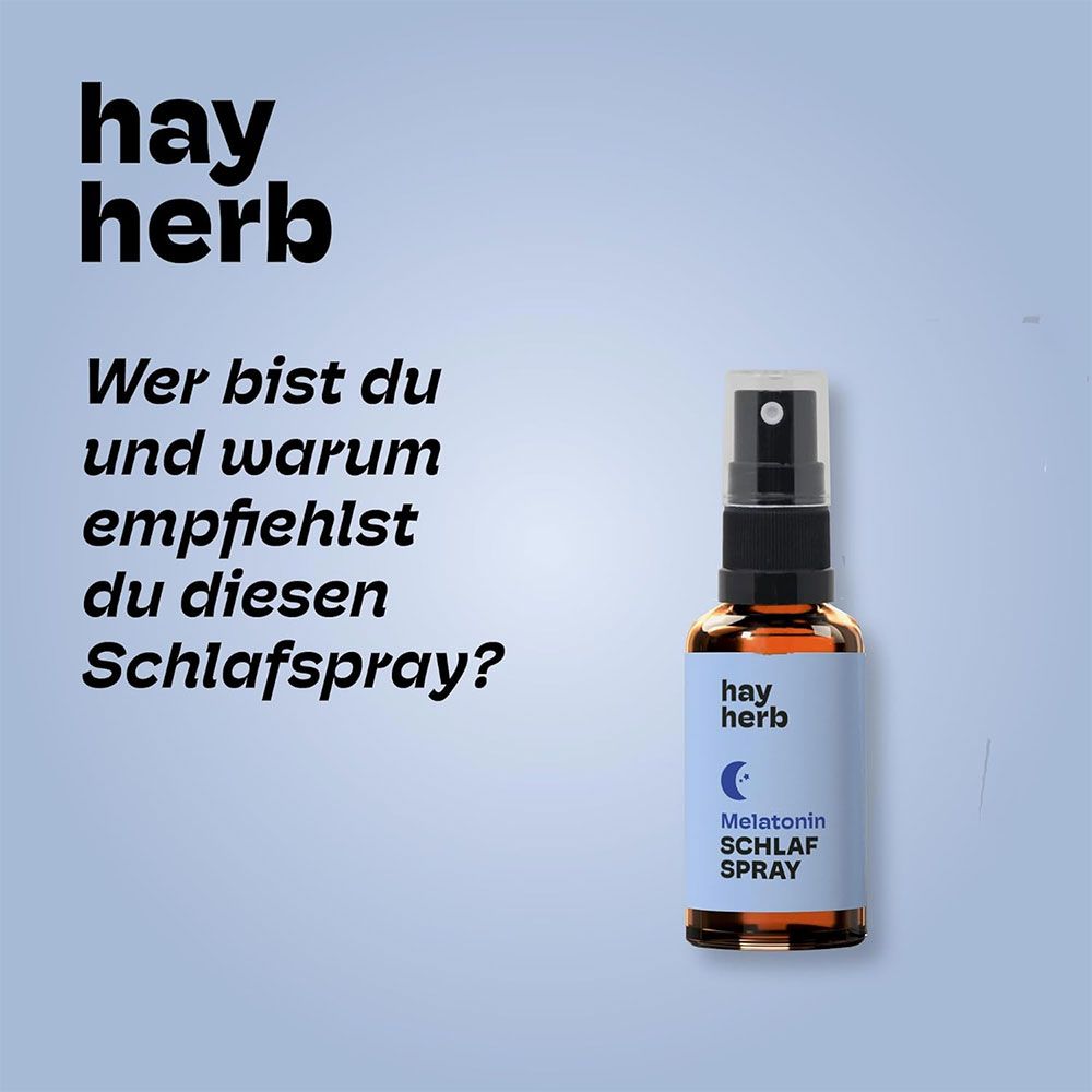 Hay Herb Melatonin Spray | Schnell & Effizient durch Nano-Technologie | Packungsgröße für 7 Monate
