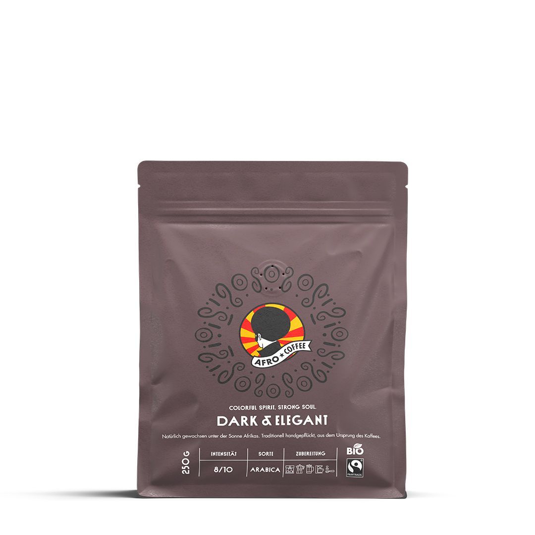 Bio Afro Coffee Dark & Elegant Premium Kaffeebohnen 250 g